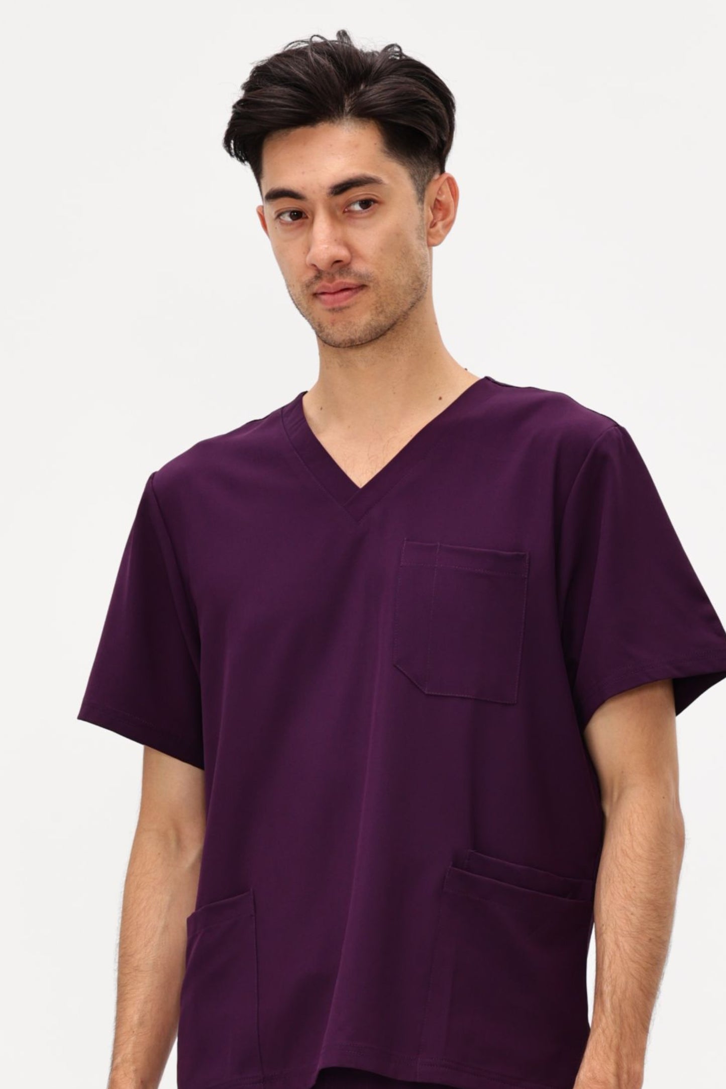 COZYFIT V-Neck Scrubs Tops with 3 Pockets for Men