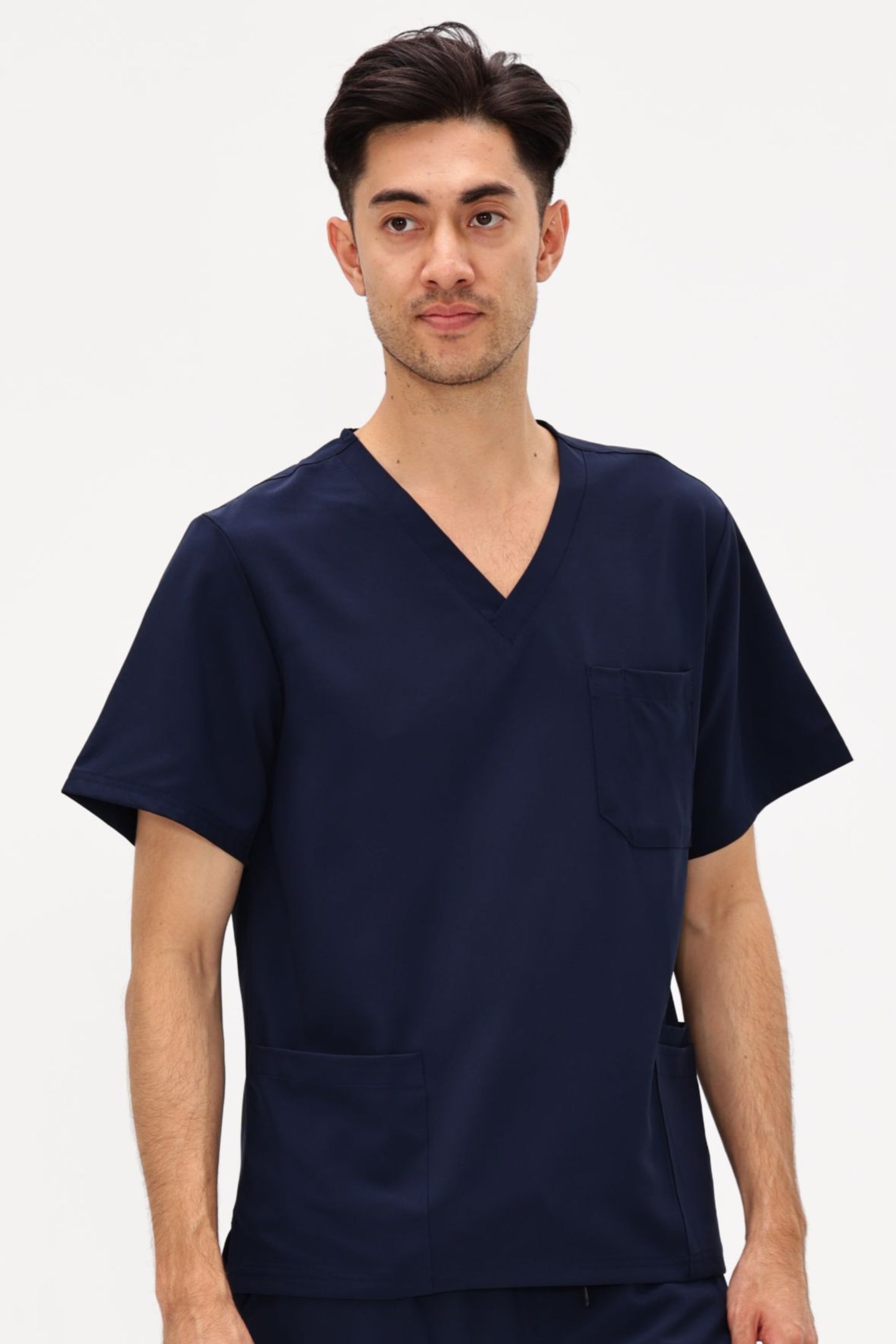COZYFIT V-Neck Scrubs Tops with 3 Pockets for Men