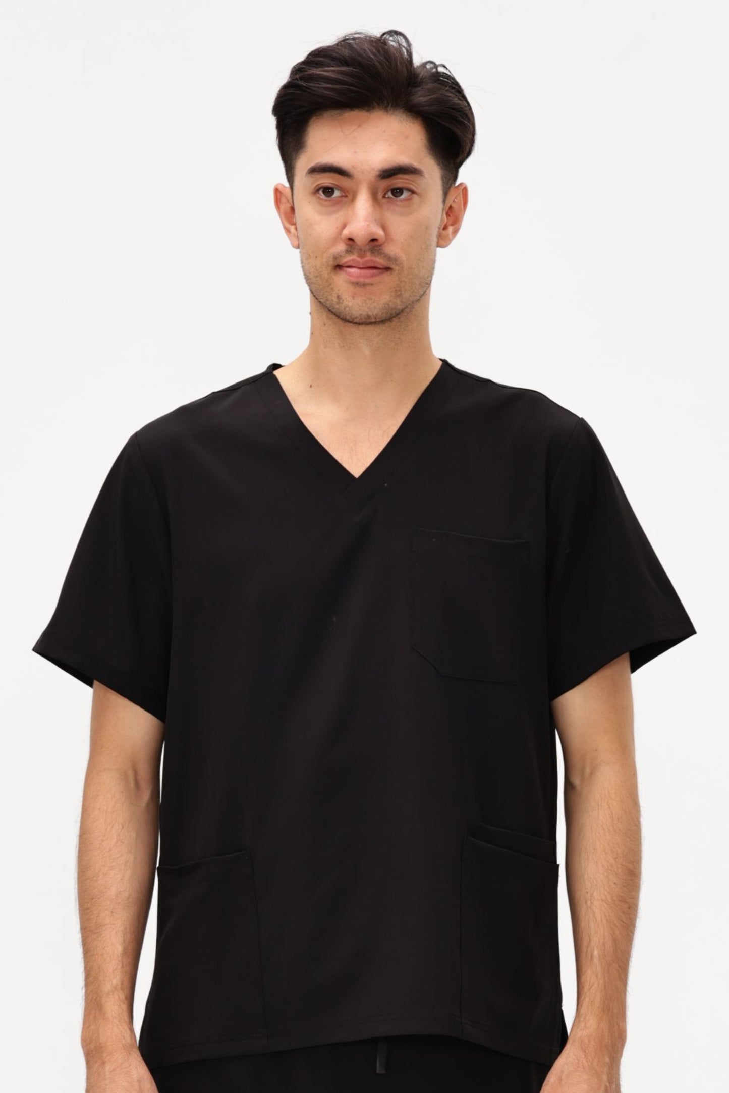 COZYFIT V-Neck Scrubs Tops with 3 Pockets for Men