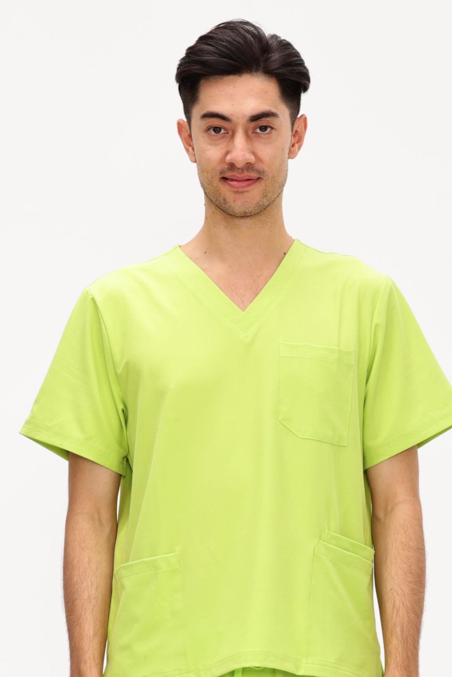 COZYFIT V-Neck Scrubs Tops with 3 Pockets for Men