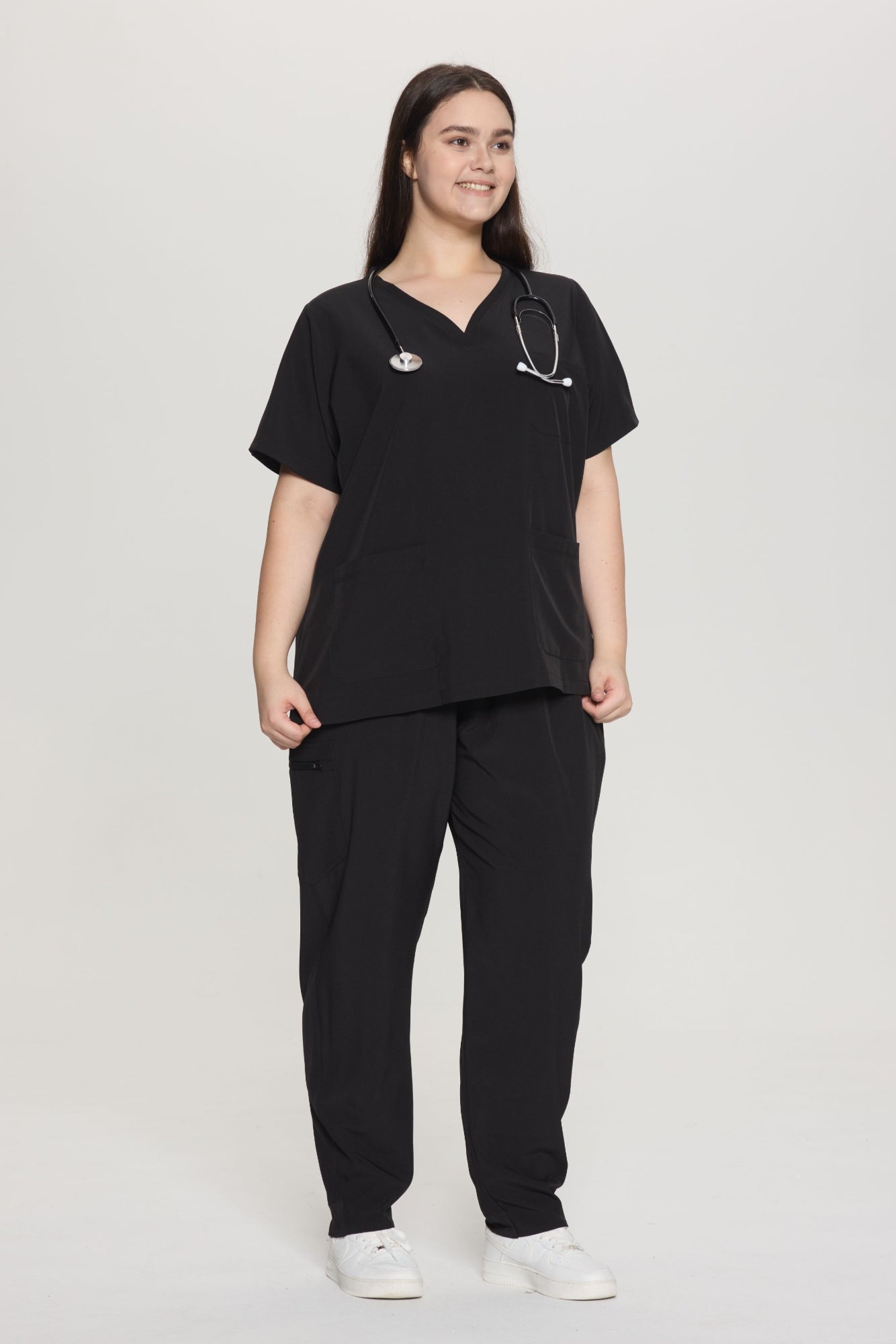 COZYFIT Medical Scrubs for Women Set Black