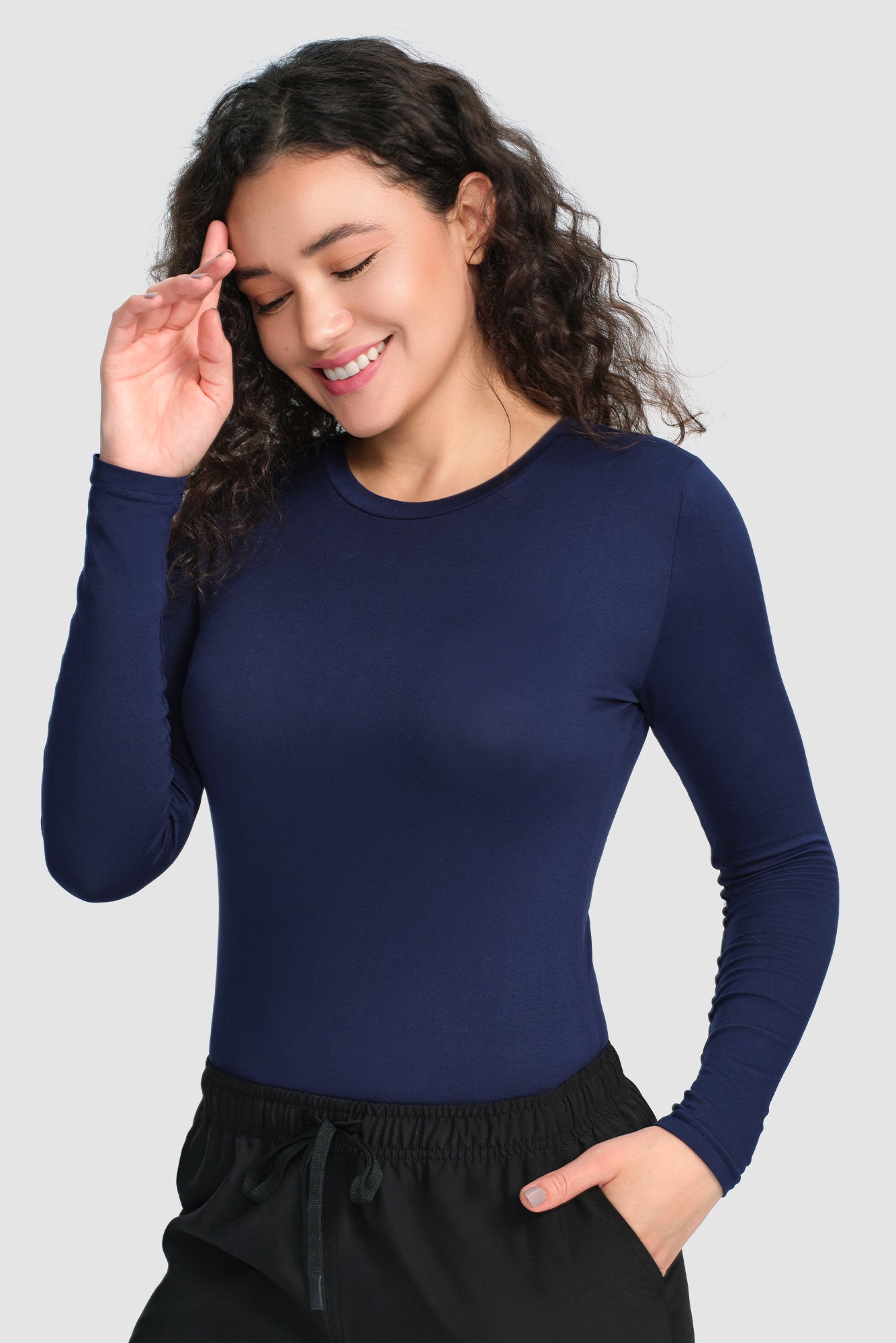 COZYFIT Scrub Undershirts Long Sleeve Women - Underscrub Comfort Tee