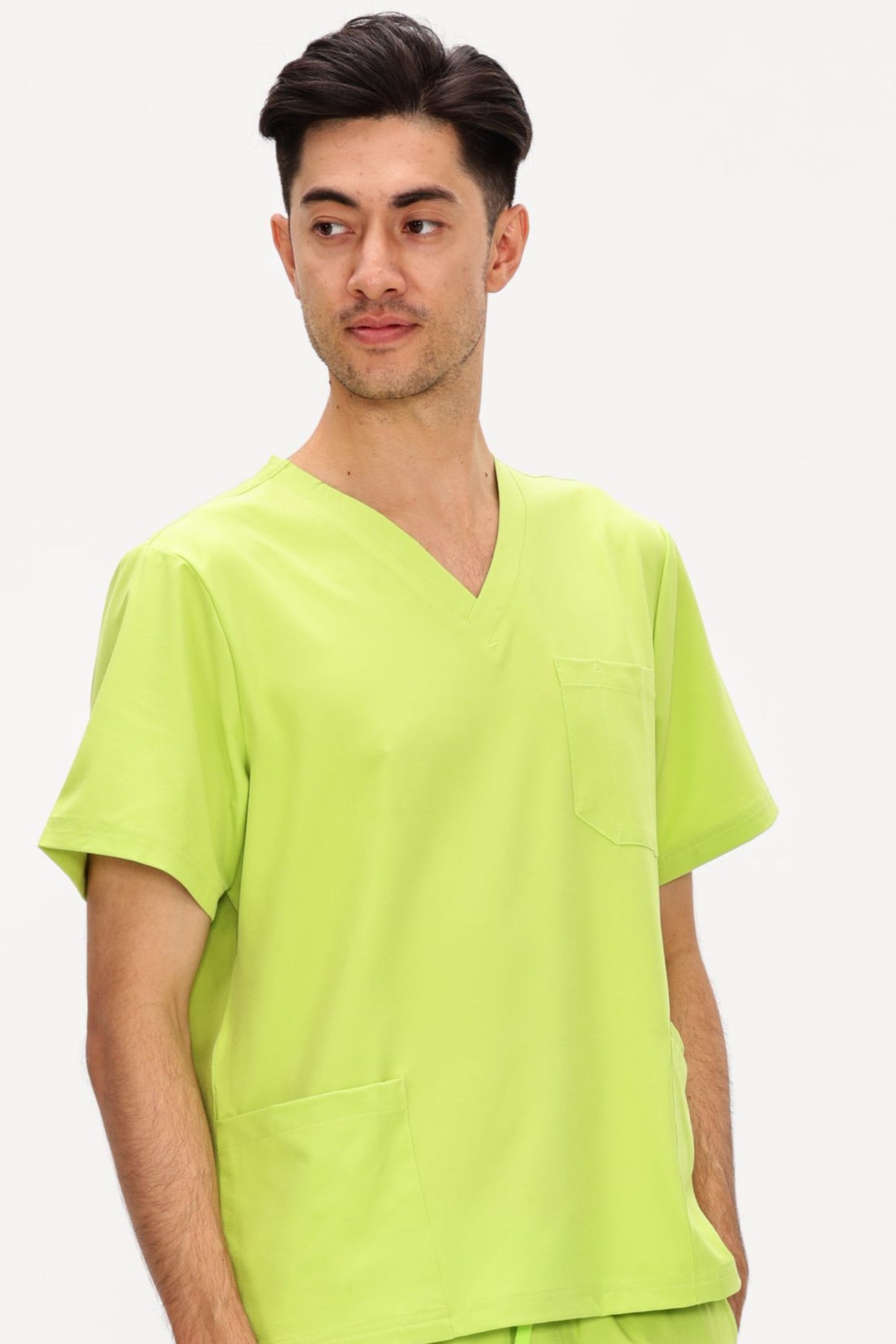 COZYFIT V-Neck Scrubs Tops with 3 Pockets for Men