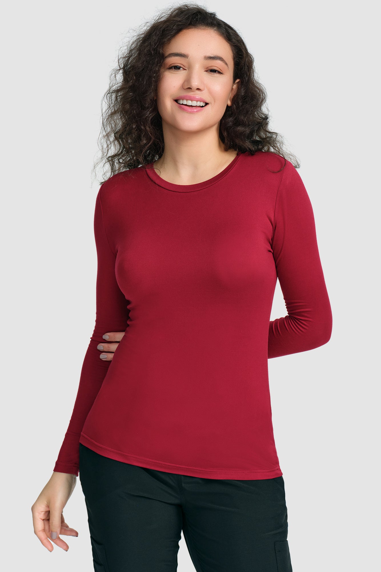 COZYFIT Scrub Undershirts Long Sleeve Women - Underscrub Comfort Tee