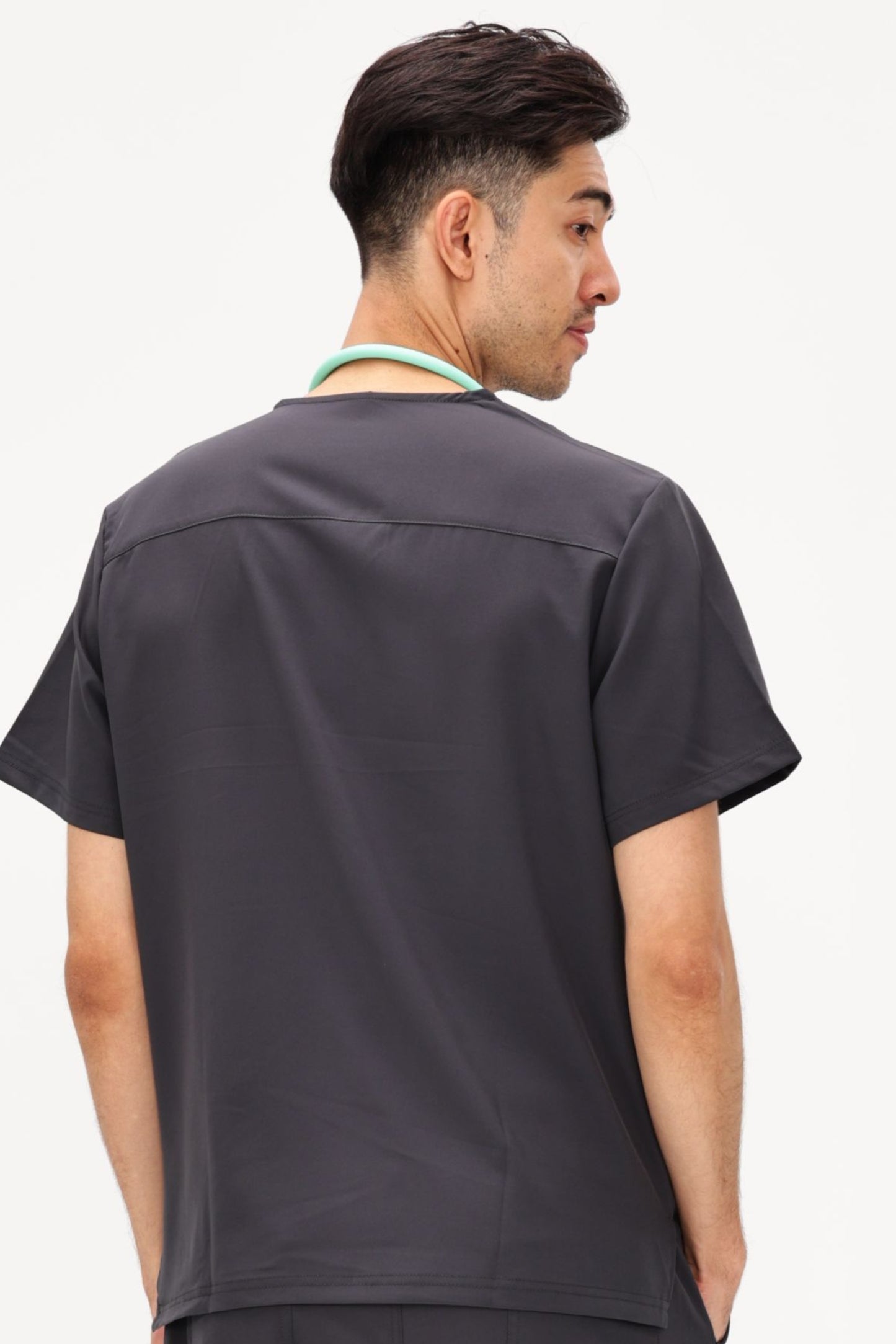 COZYFIT V-Neck Scrubs Tops with 3 Pockets for Men