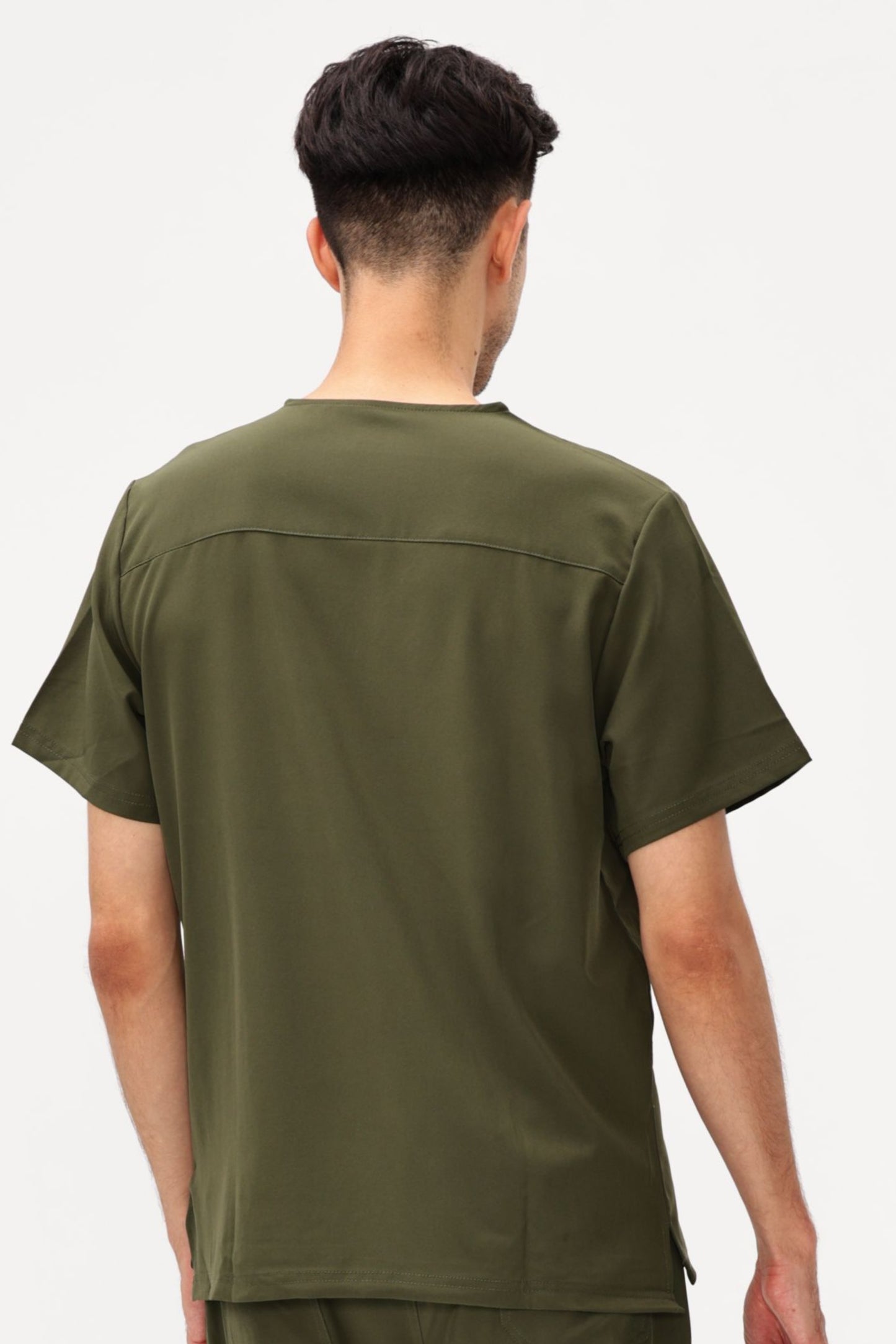 COZYFIT V-Neck Scrubs Tops with 3 Pockets for Men
