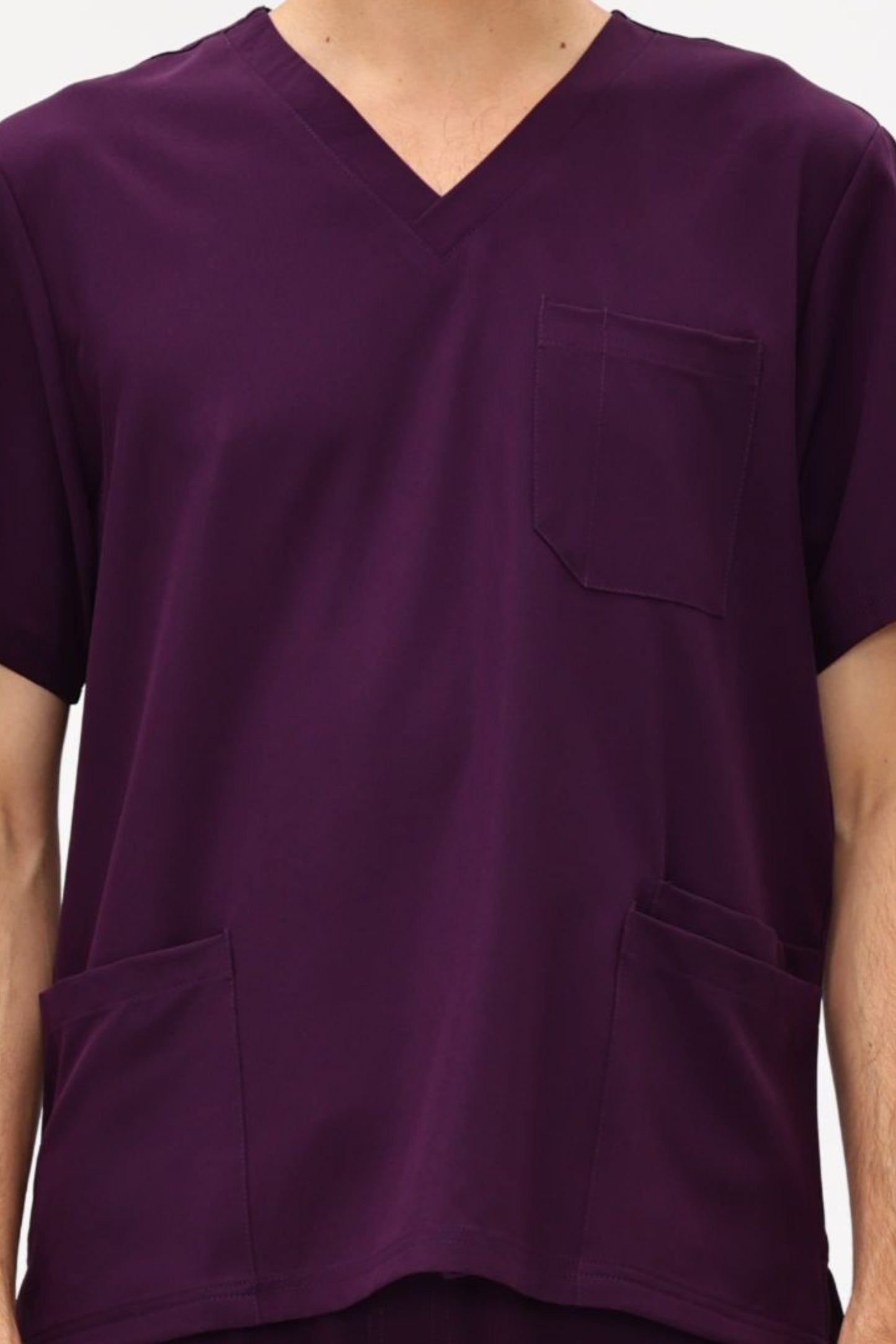 COZYFIT V-Neck Scrubs Tops with 3 Pockets for Men