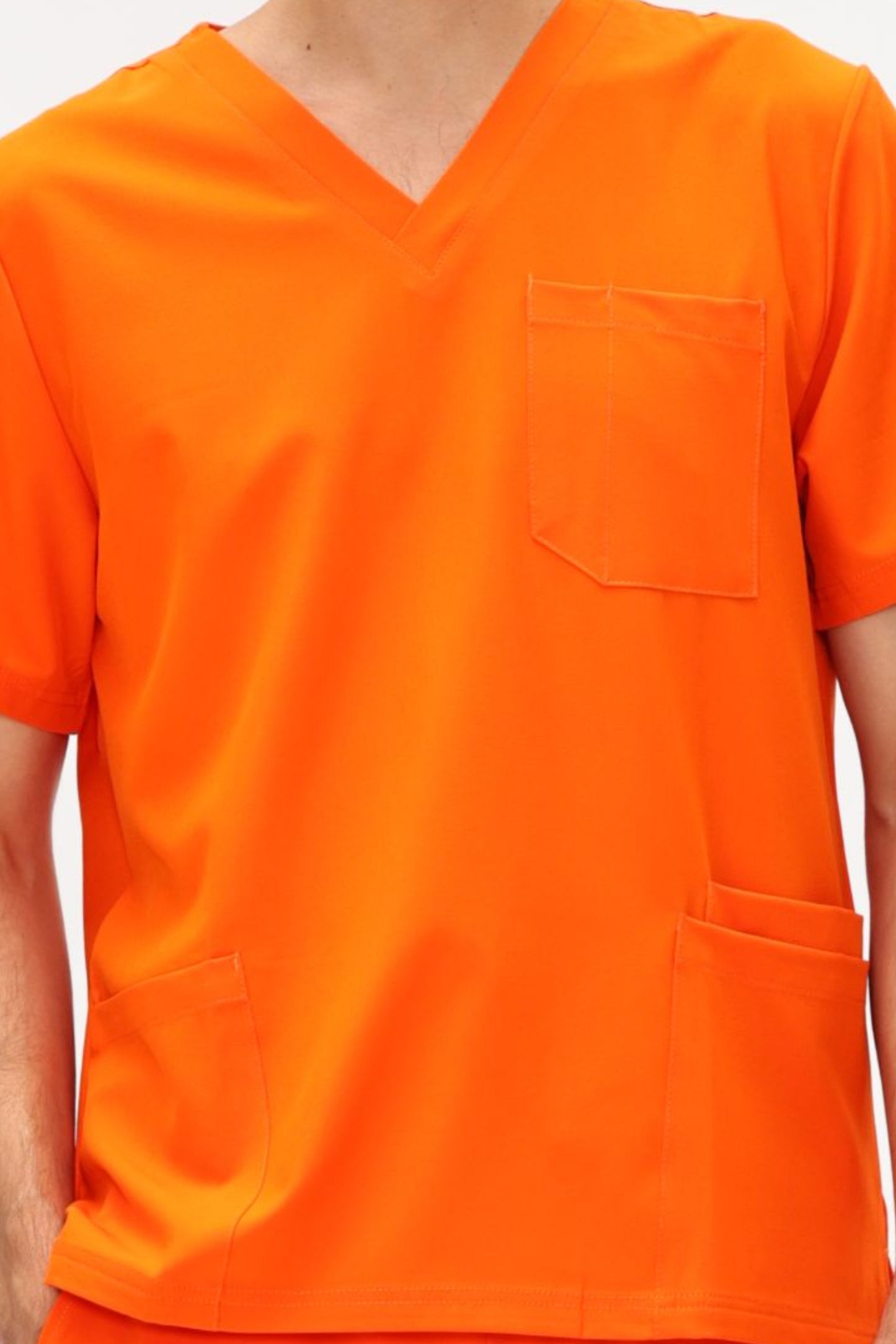 COZYFIT V-Neck Scrubs Tops with 3 Pockets for Men