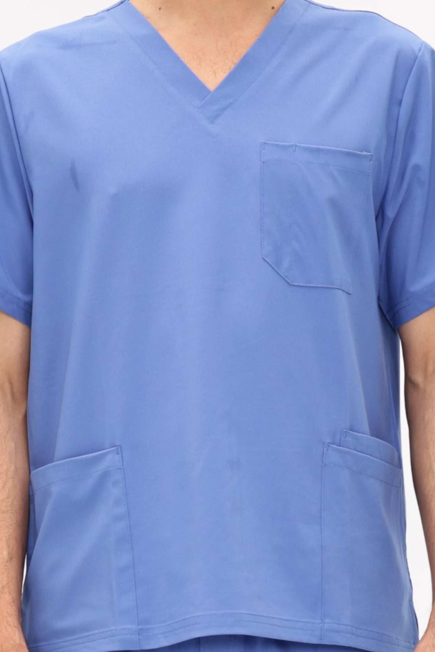 COZYFIT V-Neck Scrubs Tops with 3 Pockets for Men