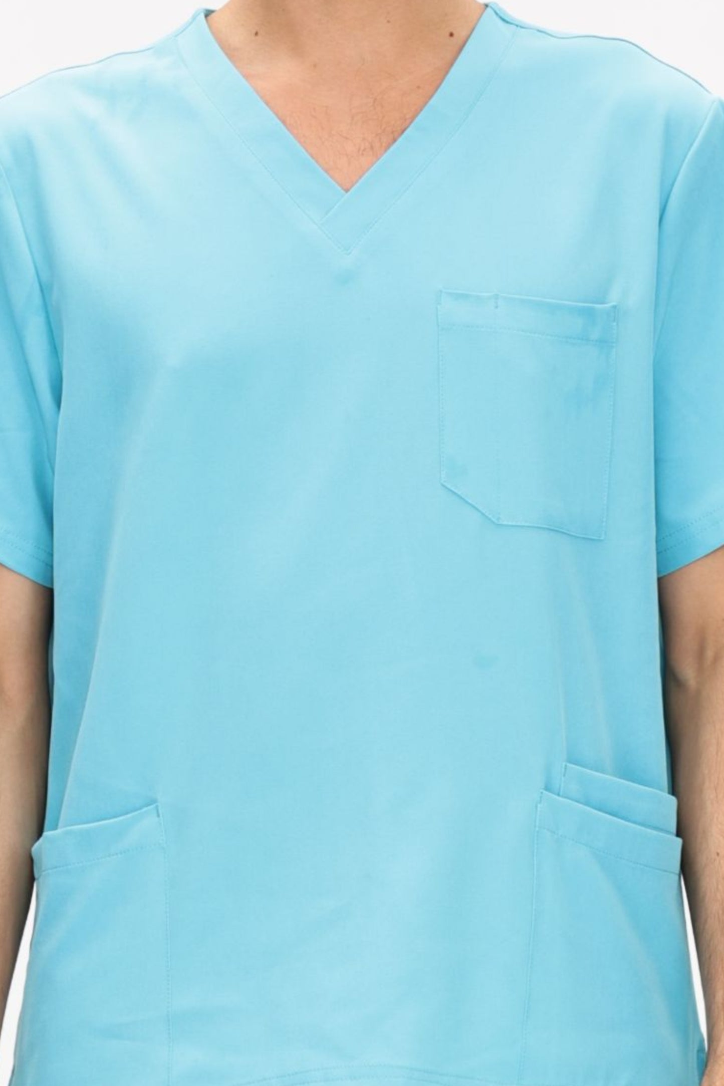 COZYFIT V-Neck Scrubs Tops with 3 Pockets for Men