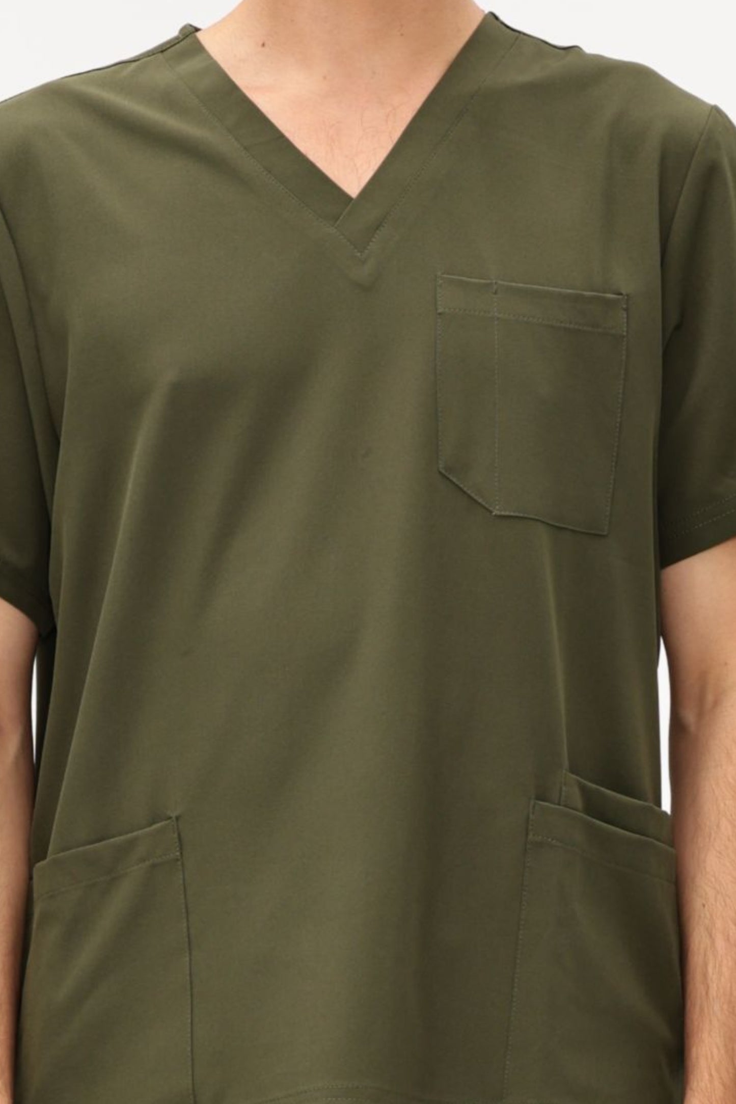 COZYFIT V-Neck Scrubs Tops with 3 Pockets for Men