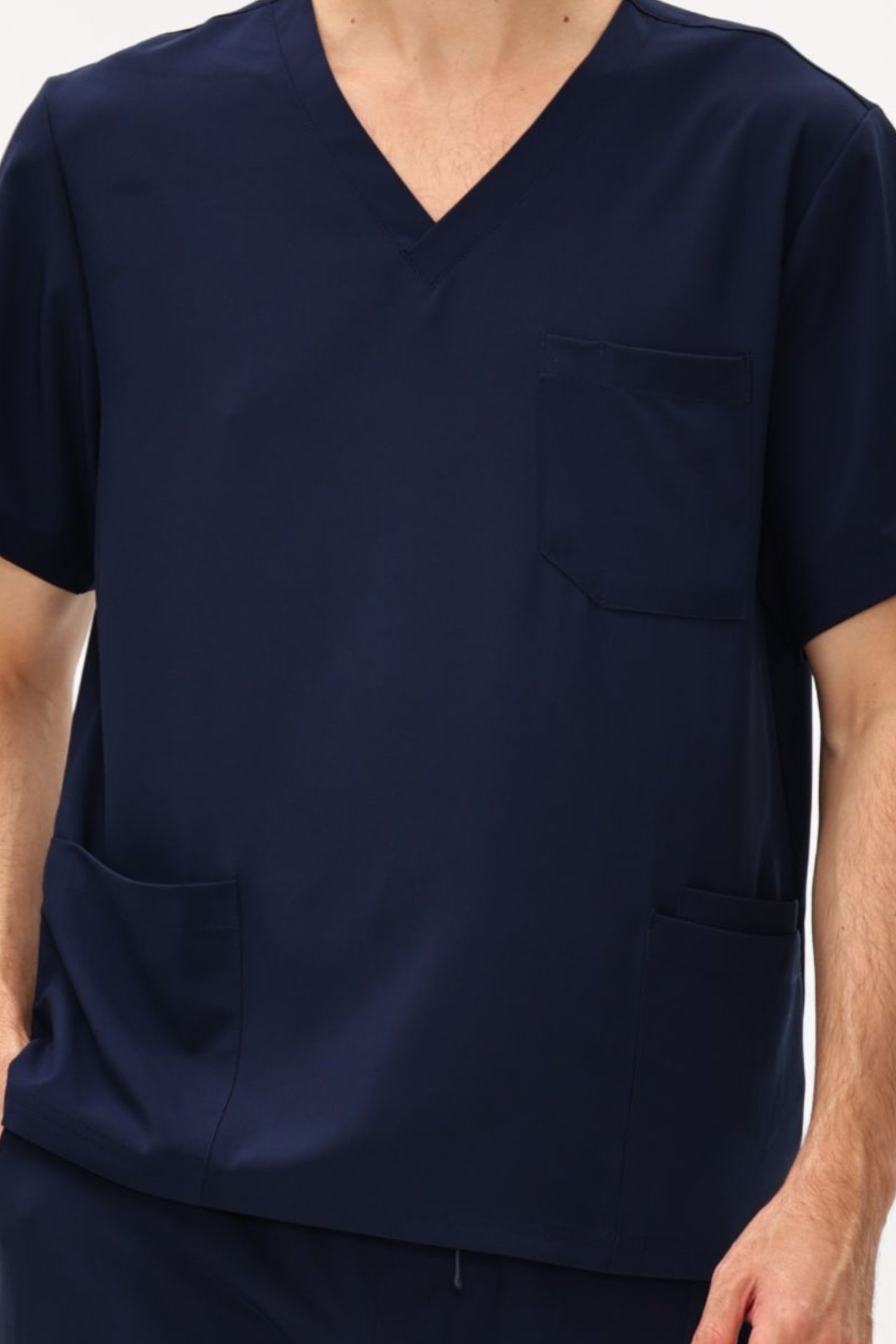 COZYFIT V-Neck Scrubs Tops with 3 Pockets for Men