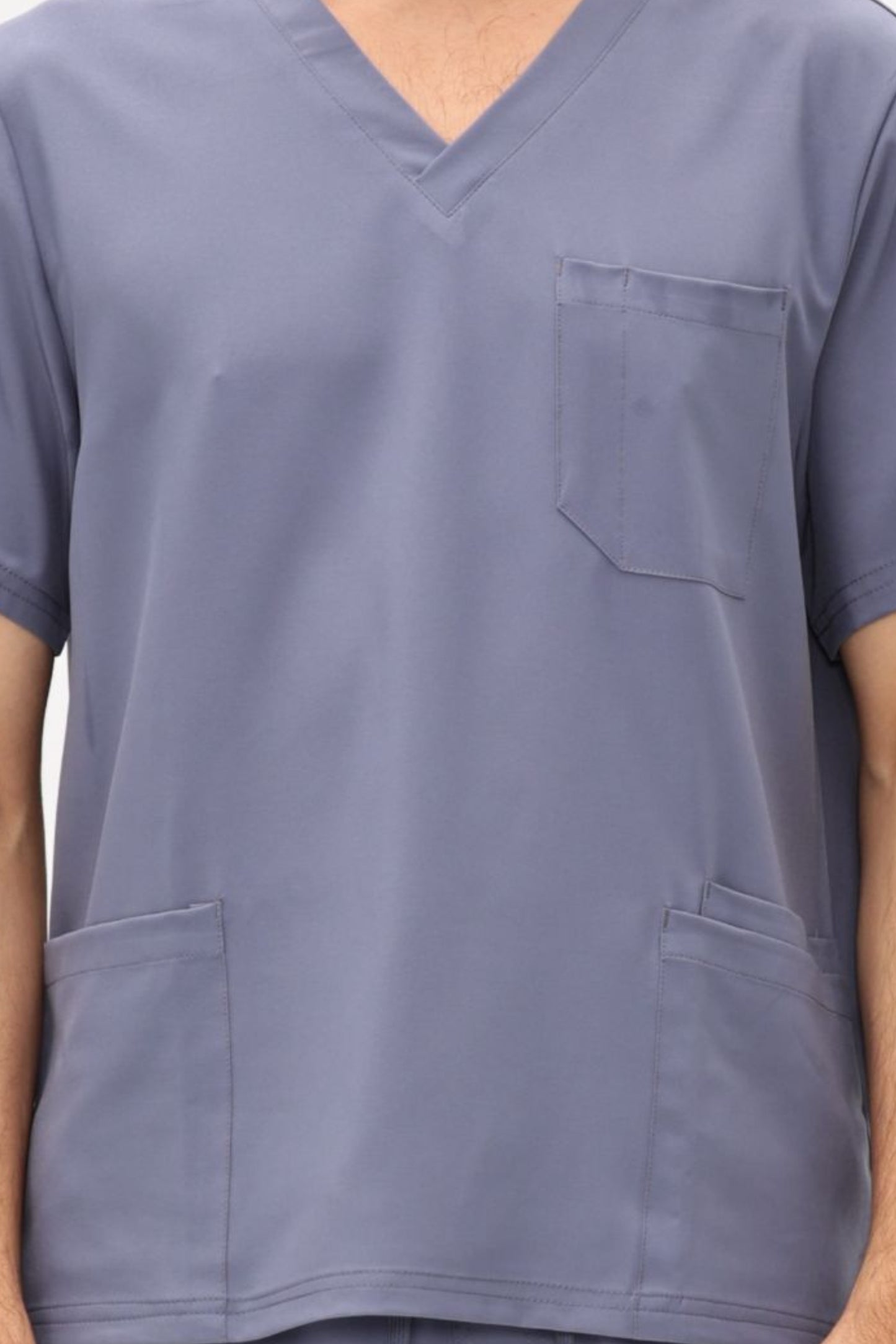 COZYFIT V-Neck Scrubs Tops with 3 Pockets for Men