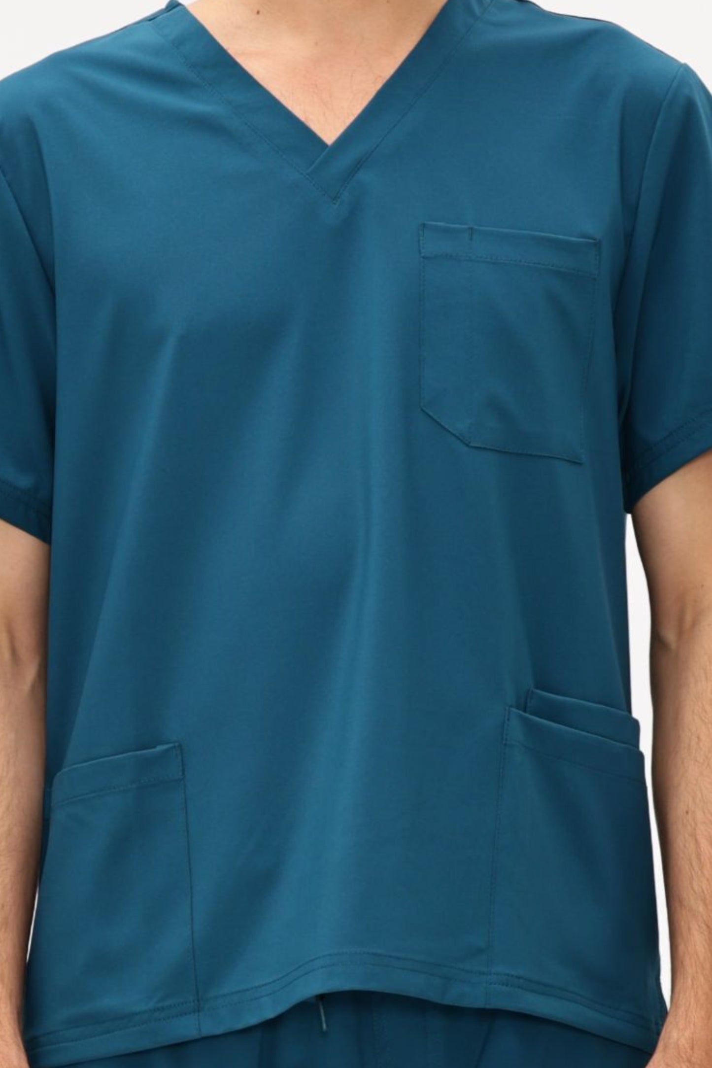 COZYFIT V-Neck Scrubs Tops with 3 Pockets for Men