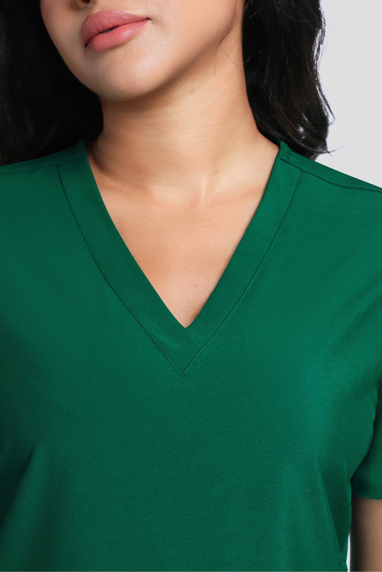 Maternity Scrub Top - V-Neck Shirt, Workwear Pregnancy Scrubs with 2 Pockets