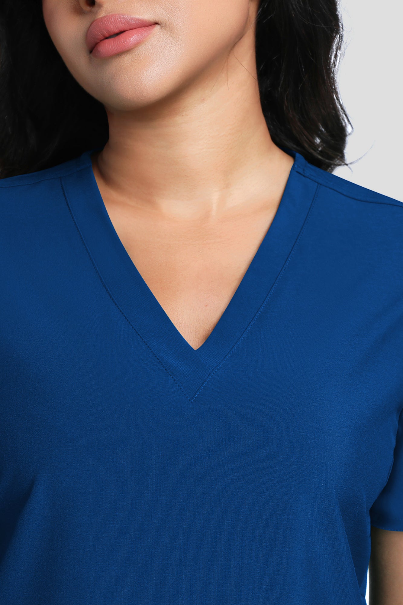 Maternity Scrub Top - V-Neck Shirt, Workwear Pregnancy Scrubs with 2 Pockets
