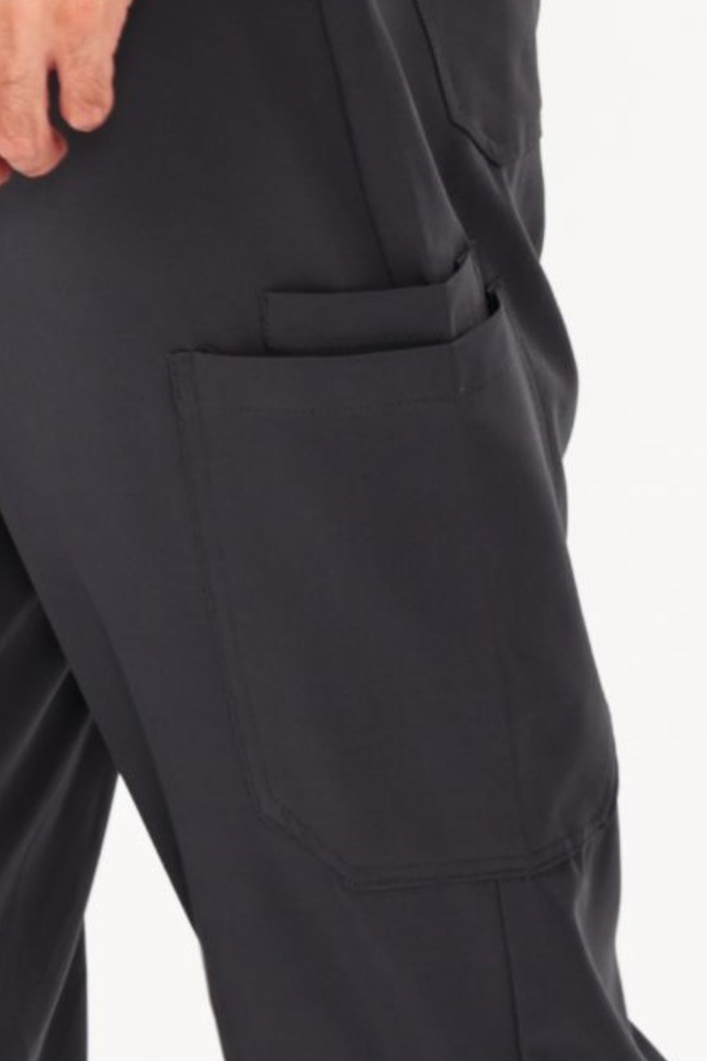 COZYFIT 4 Pockets V-Neck Scrub Top and 7 Pockets Jogger Pants Mens Scrubs Set