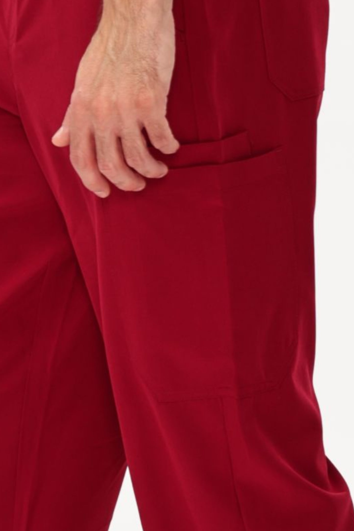 COZYFIT 4 Pockets V-Neck Scrub Top and 7 Pockets Jogger Pants Mens Scrubs Set