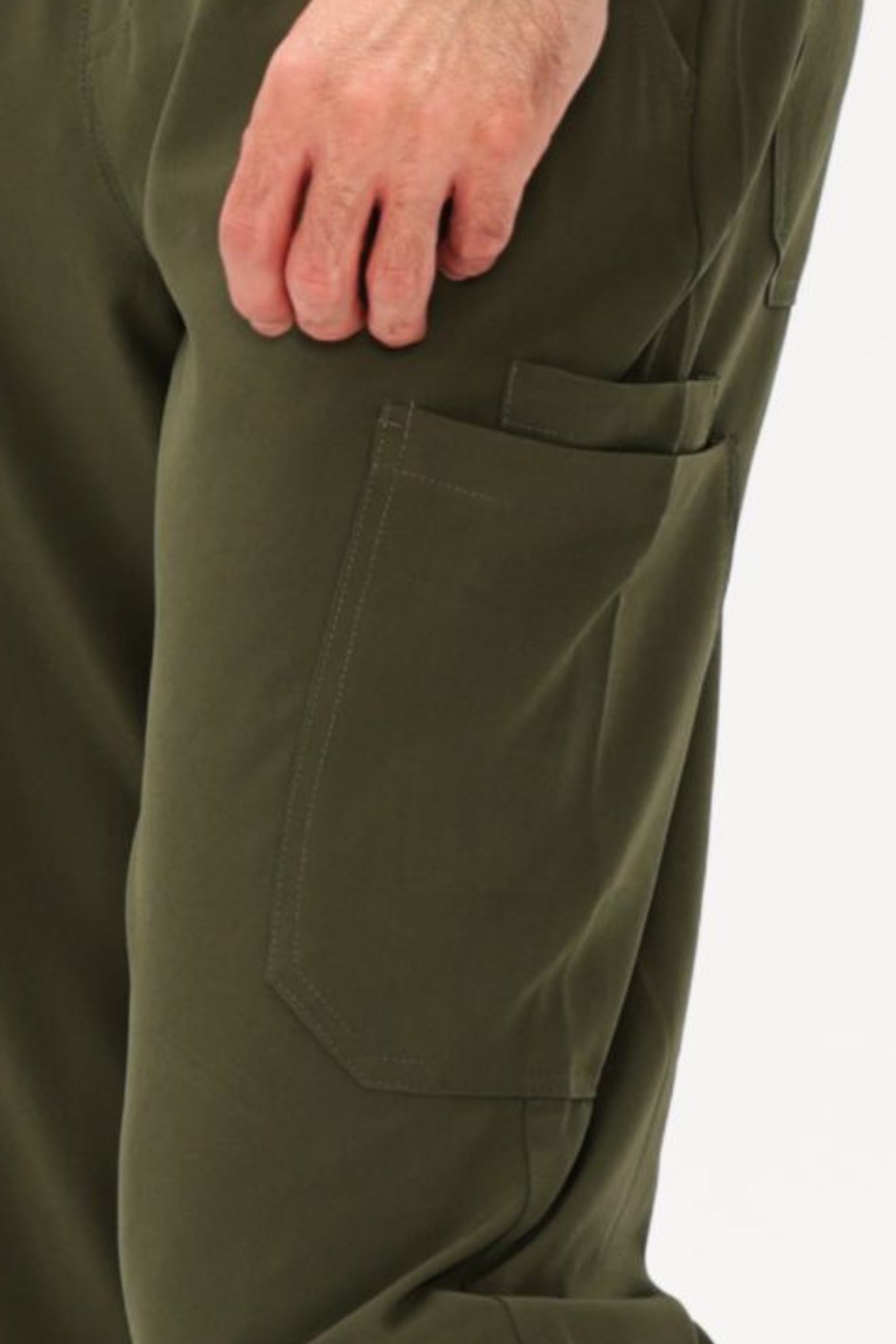 COZYFIT 4 Pockets V-Neck Scrub Top and 7 Pockets Jogger Pants Mens Scrubs Set