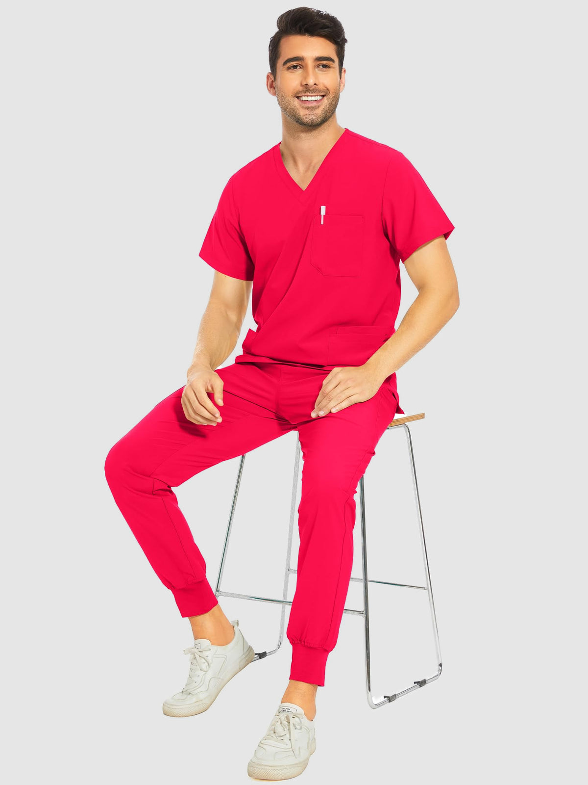 Lunar Scrub Set — Viva Magenta — 6