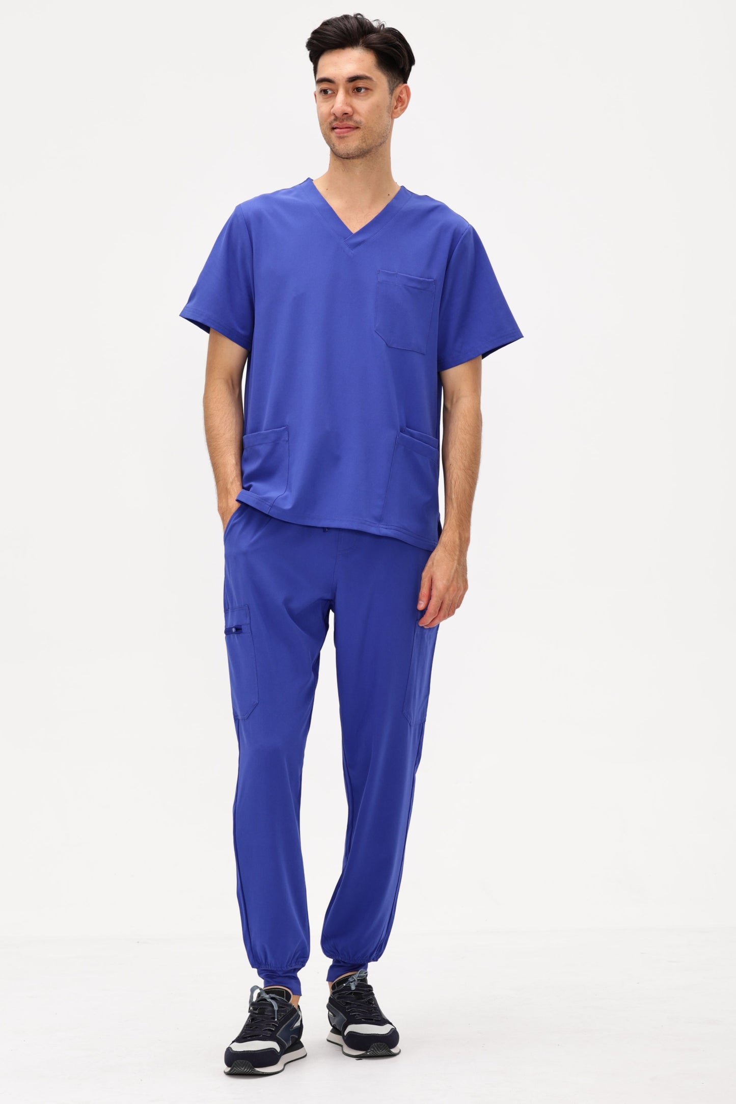 COZYFIT V-Neck Scrubs Tops with 3 Pockets for Men