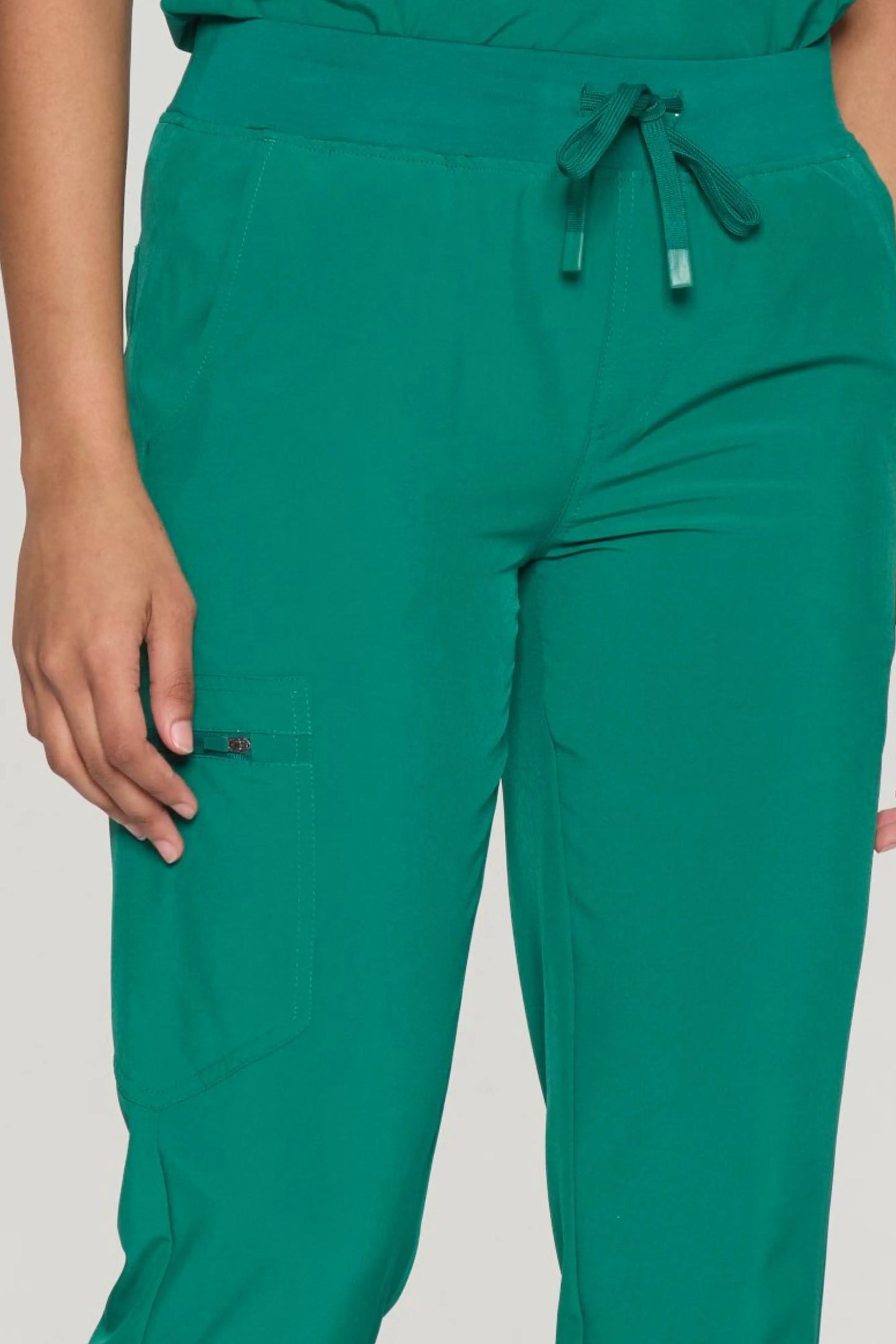 COZYFIT V-Neck Scrub Top&Jogger Pant with 8 Pockets for Women