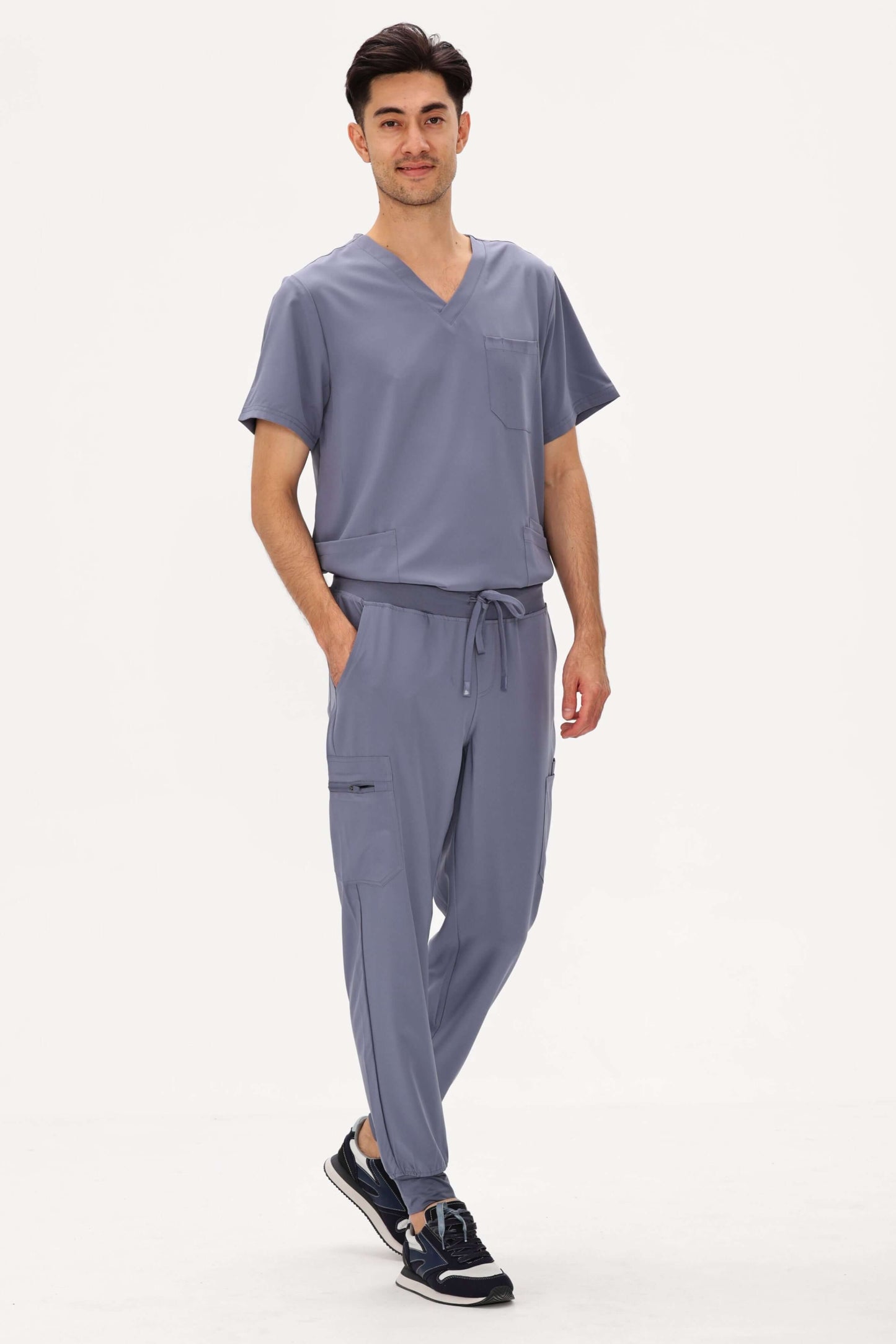 COZYFIT Slim Jogger Scrub Pants with 5 Pockets for Men