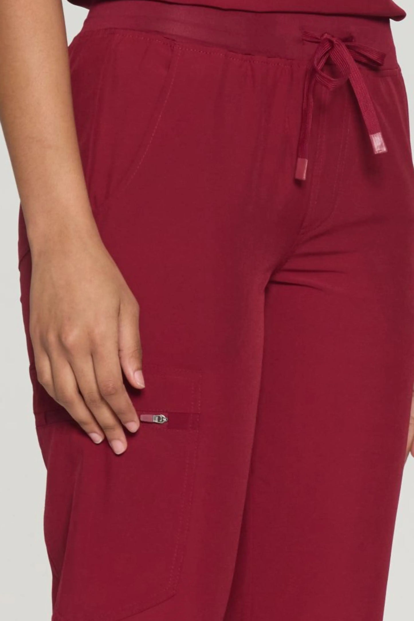 COZYFIT V-Neck Scrub Top&Jogger Pant with 8 Pockets for Women