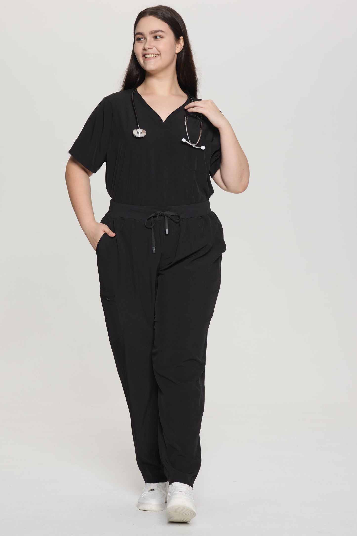 COZYFIT Soft Stretch, Drawstring Jogger Scrub Pants with 5 Pockets