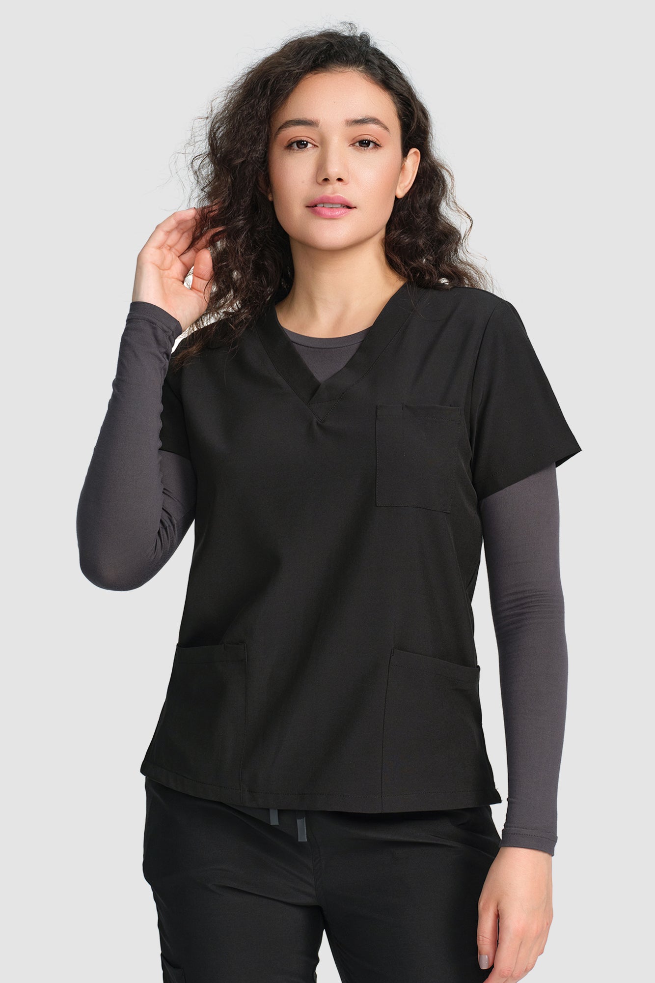 COZYFIT Scrub Undershirts Long Sleeve Women - Underscrub Comfort Tee