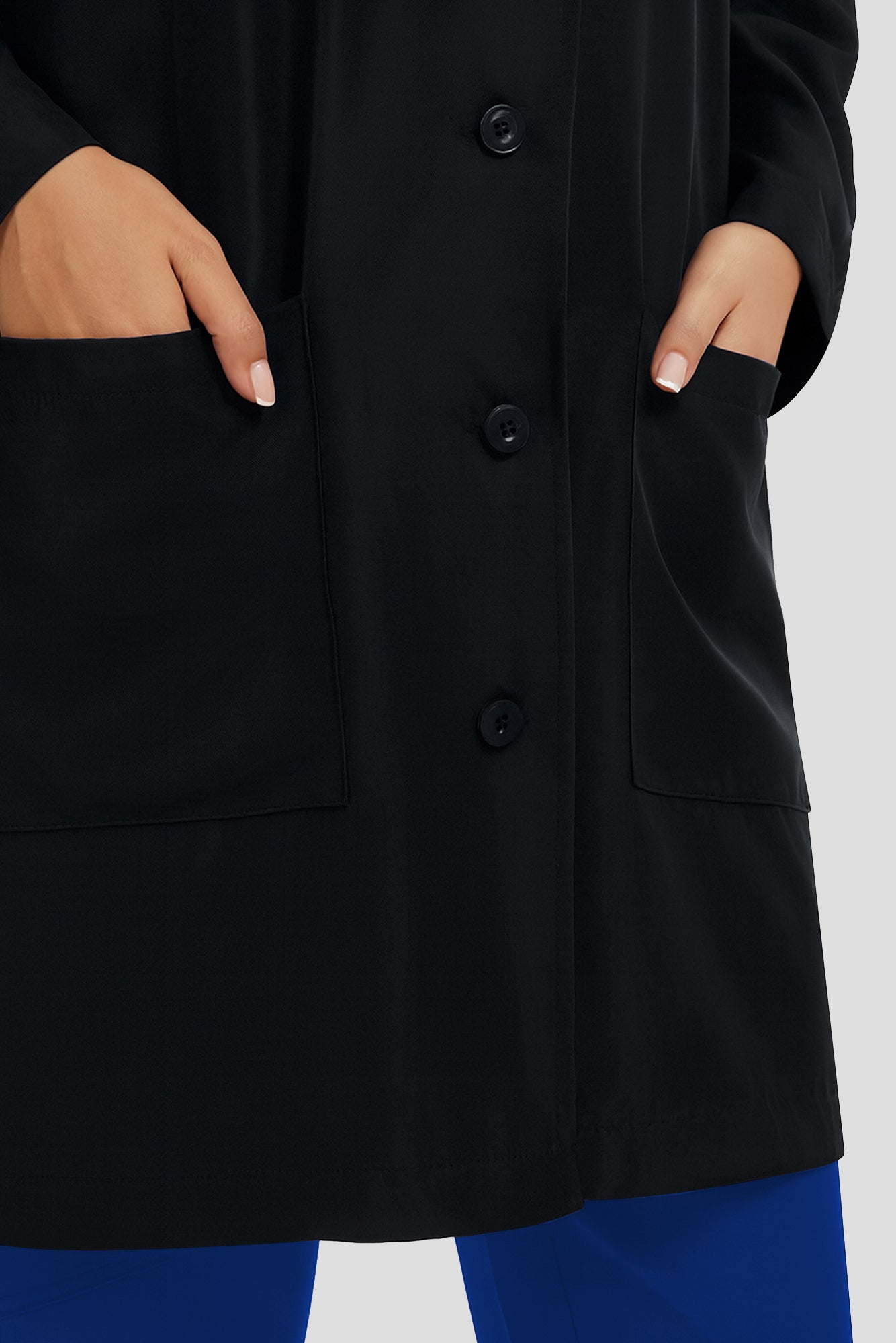 COZYFIT Lab Coat for Woman 3 Pocket, Long Sleeve Medical Coat