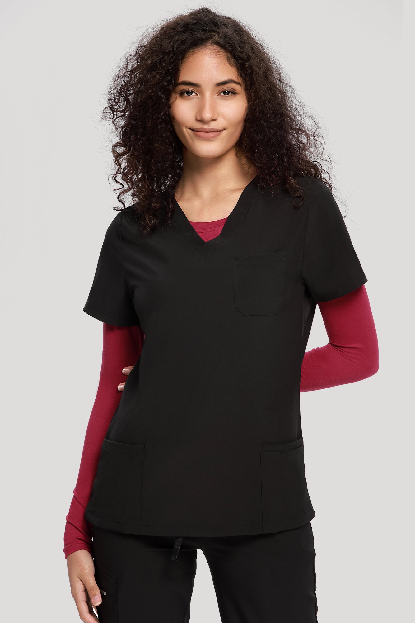 COZYFIT Long Sleeve Crew Neck Scrubs Undershirts for Nurse