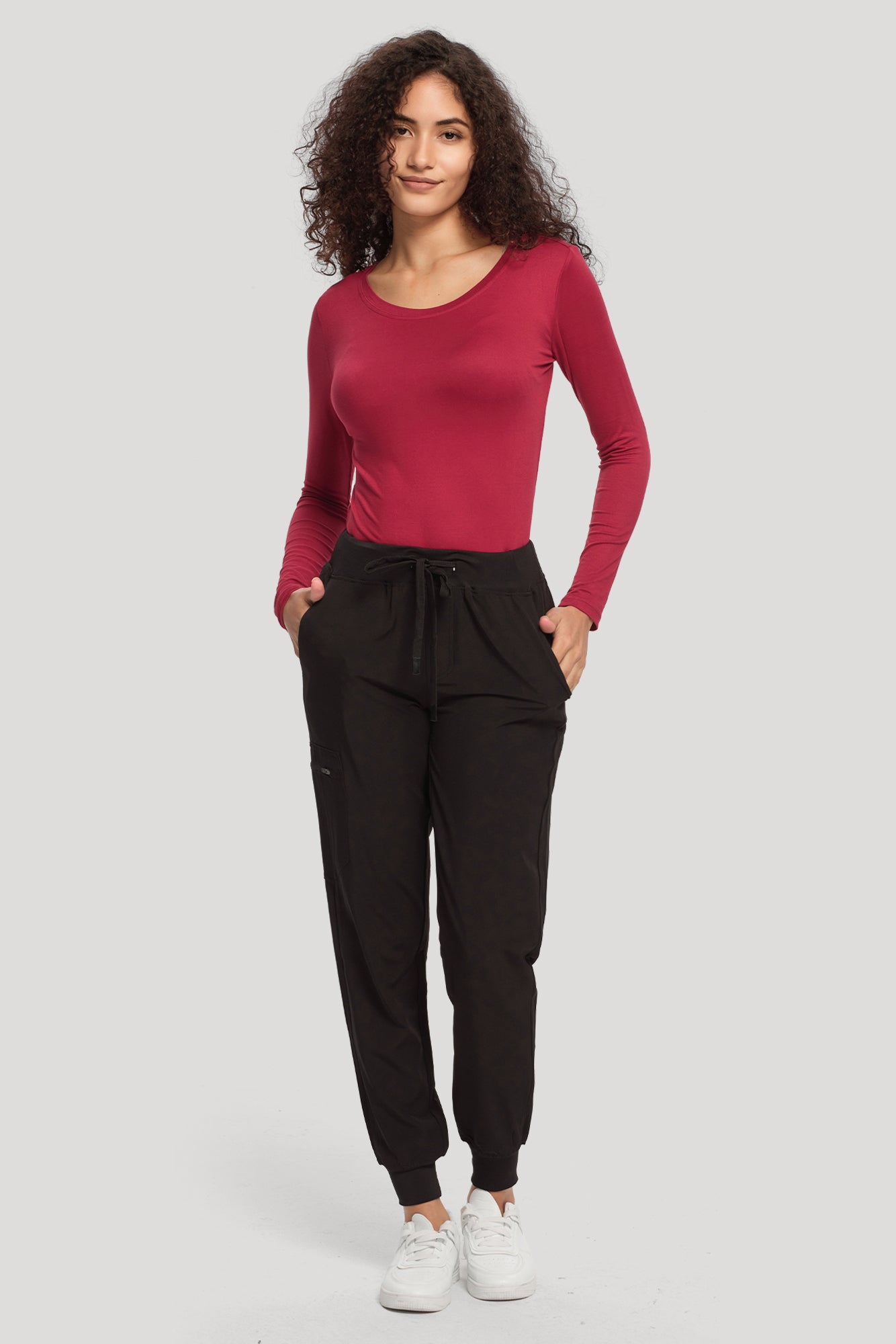 COZYFIT Long Sleeve Crew Neck Scrubs Undershirts for Nurse