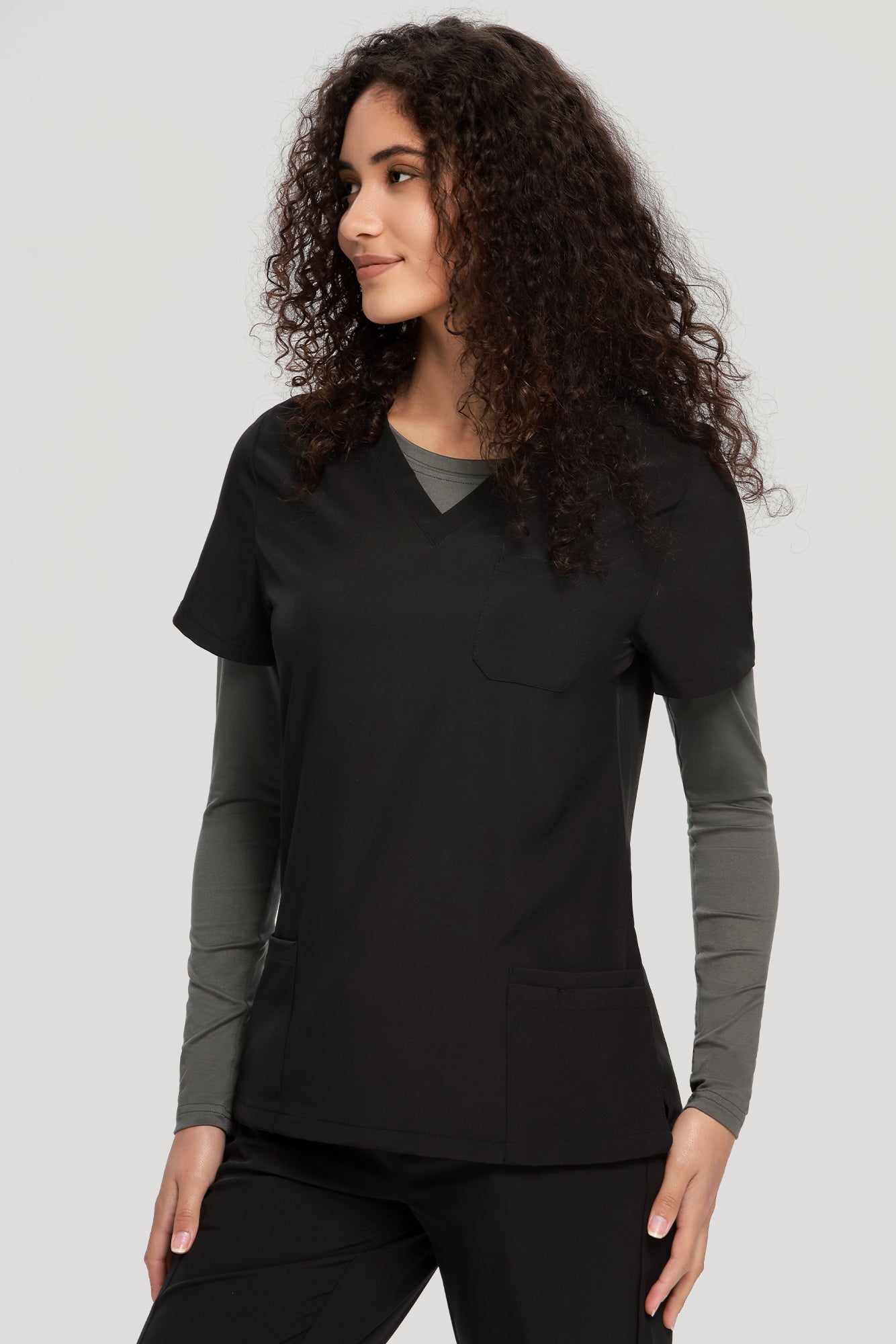 COZYFIT Long Sleeve Crew Neck Scrubs Undershirts for Nurse