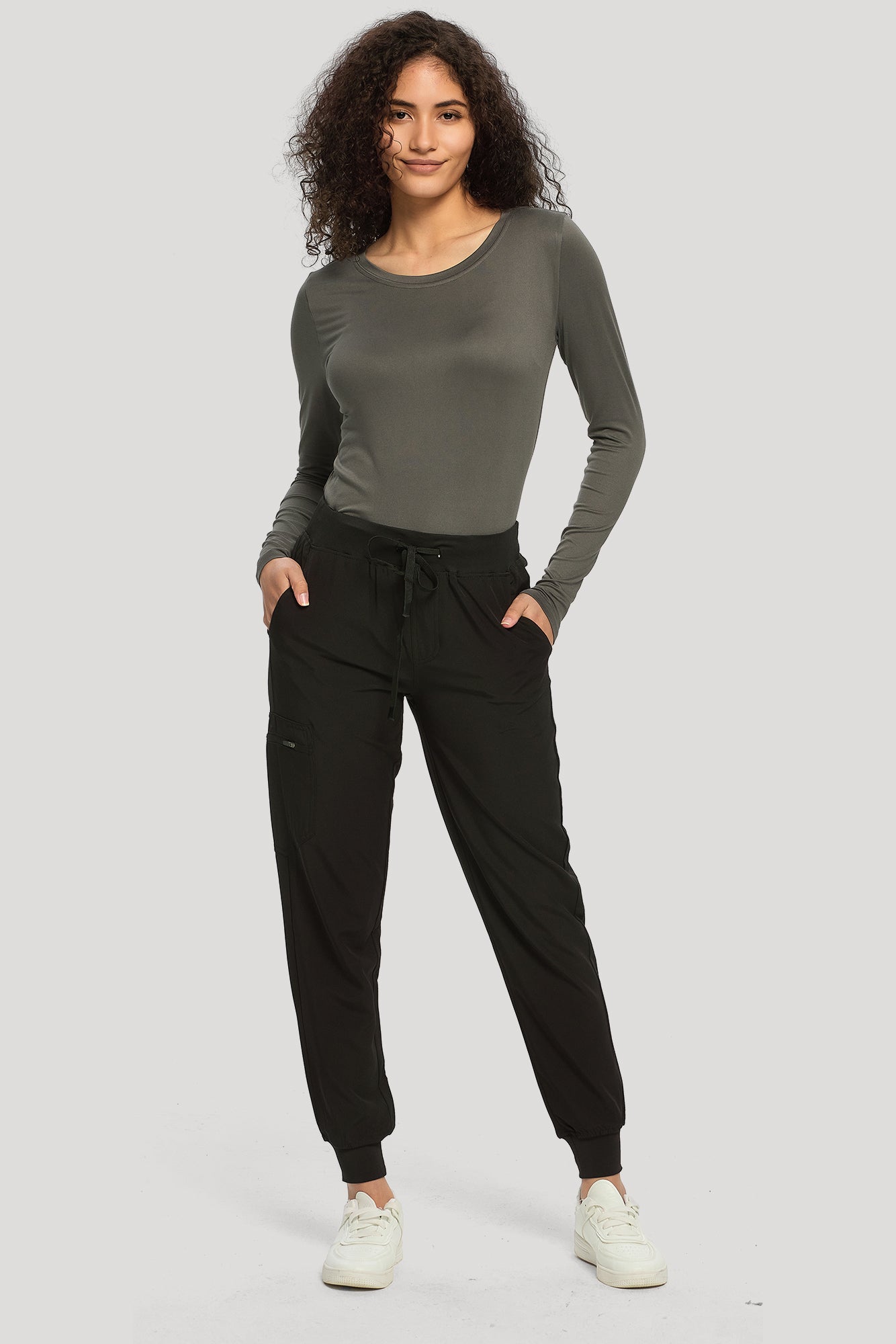 COZYFIT Long Sleeve Crew Neck Scrubs Undershirts for Nurse