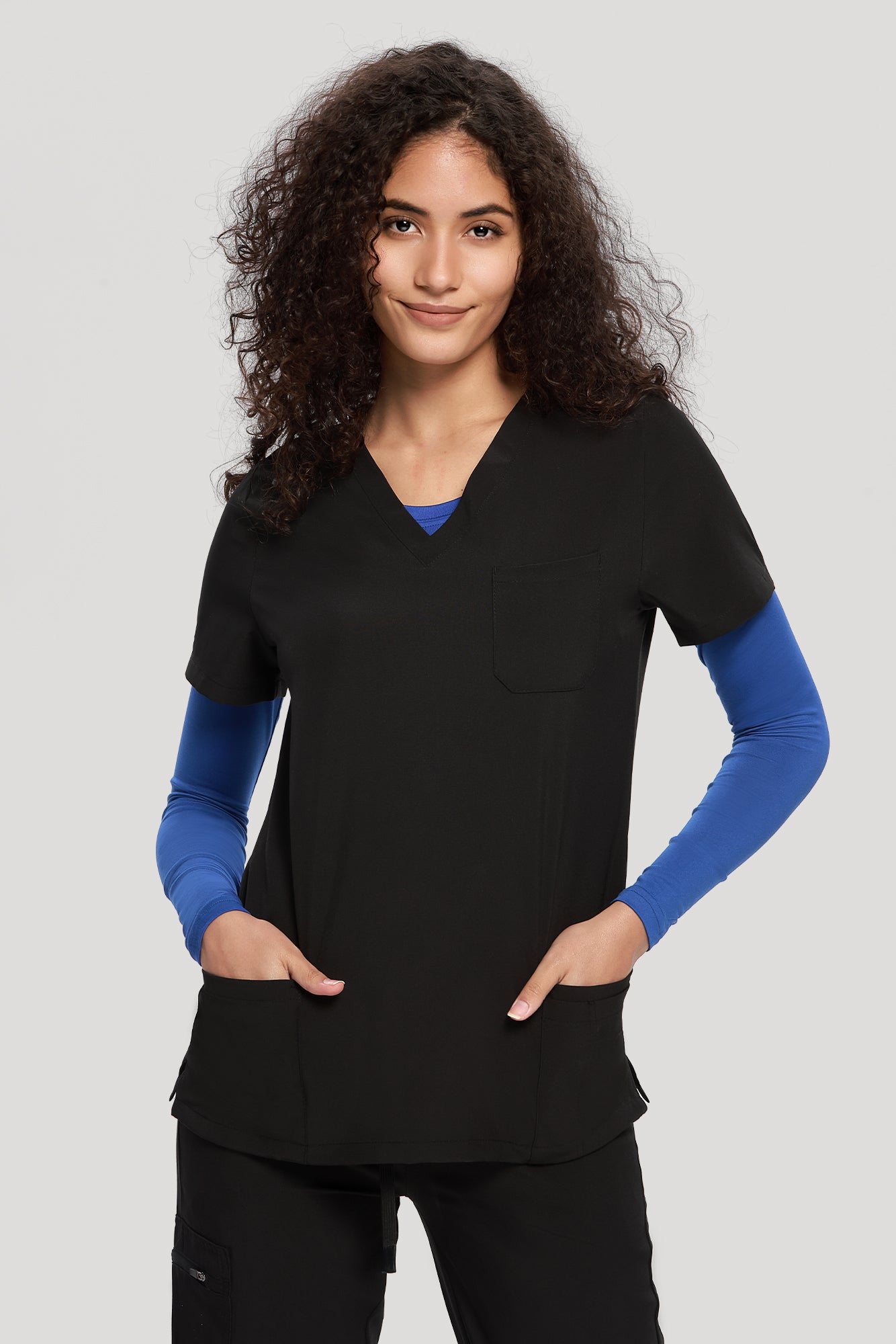 COZYFIT Long Sleeve Crew Neck Scrubs Undershirts for Nurse