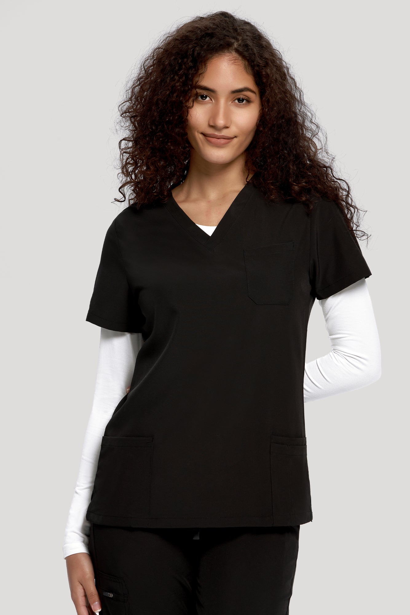 COZYFIT Long Sleeve Crew Neck Scrubs Undershirts for Nurse