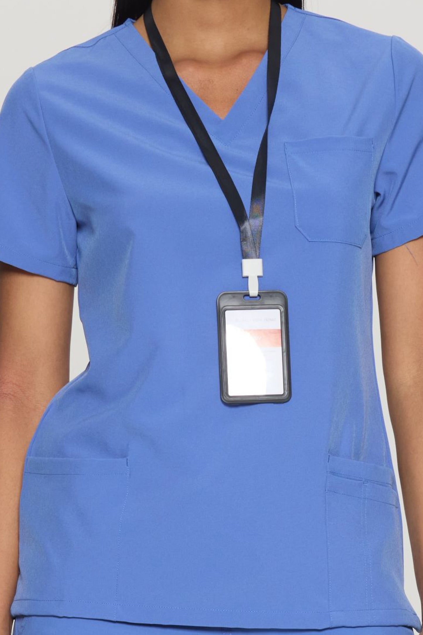 COZYFIT V-Neck Scrub Top&Jogger Pant with 8 Pockets for Women