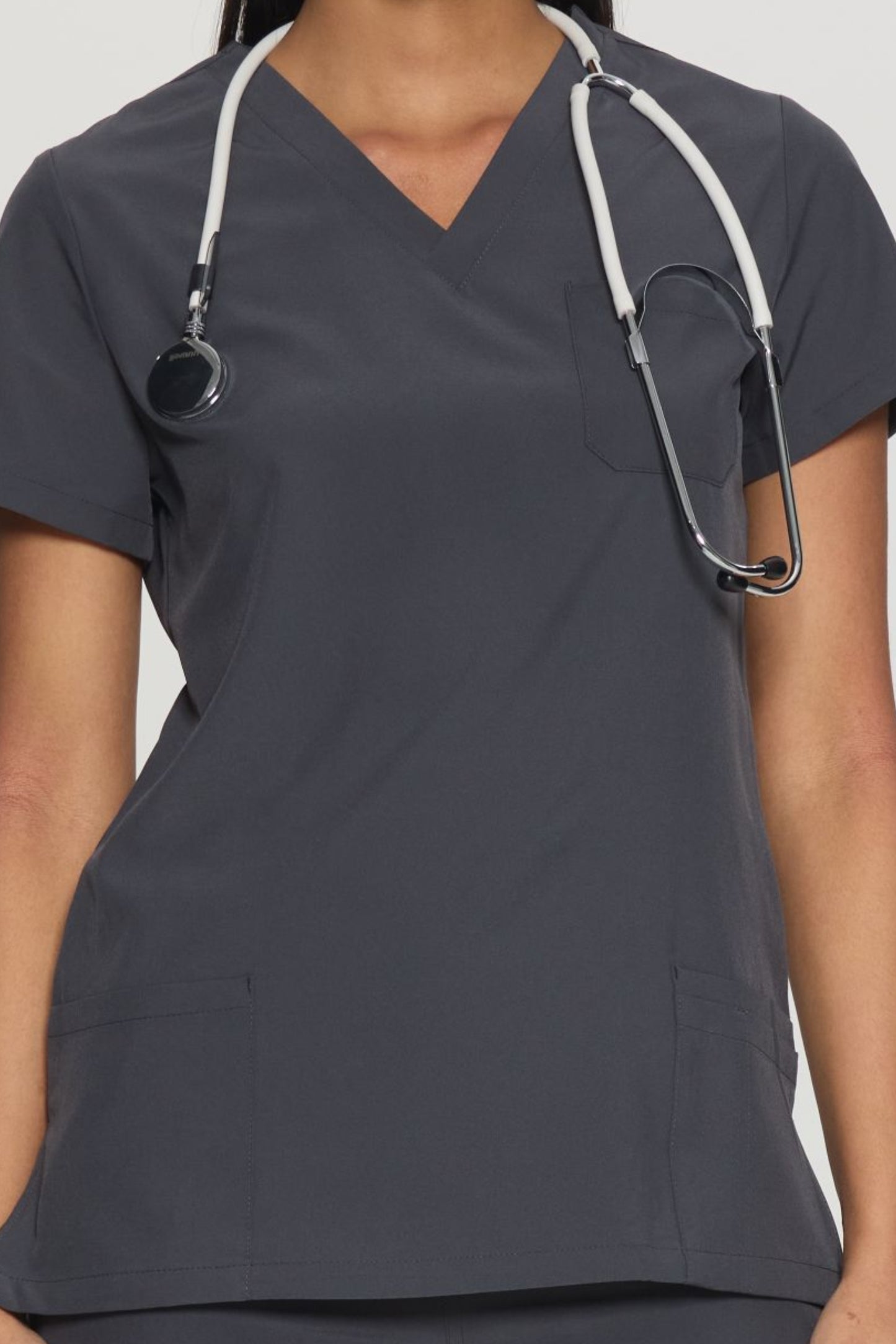COZYFIT V-Neck Scrub Top&Jogger Pant with 8 Pockets for Women