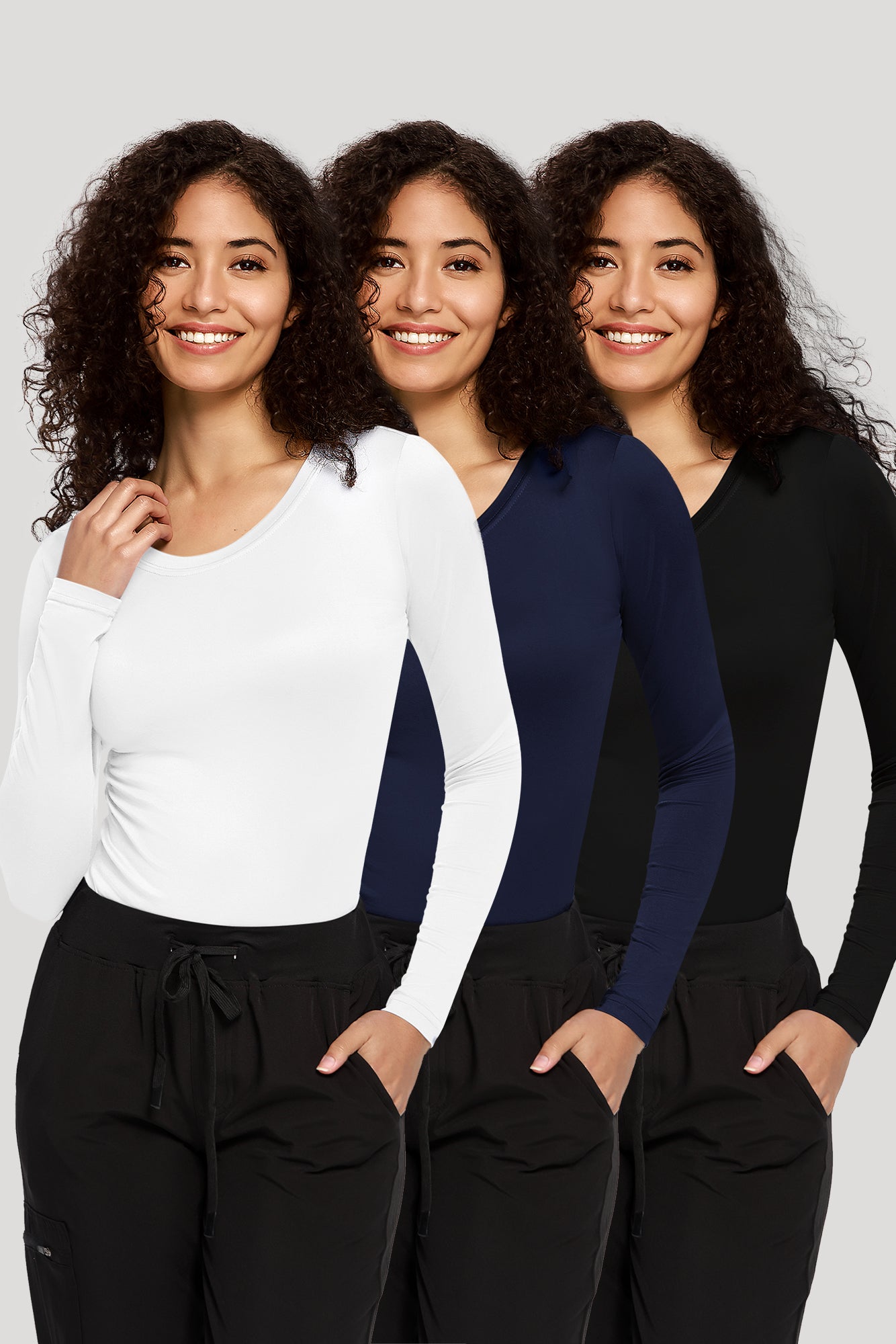 COZYFIT 3 Pack Underscrub Long Sleeve Women