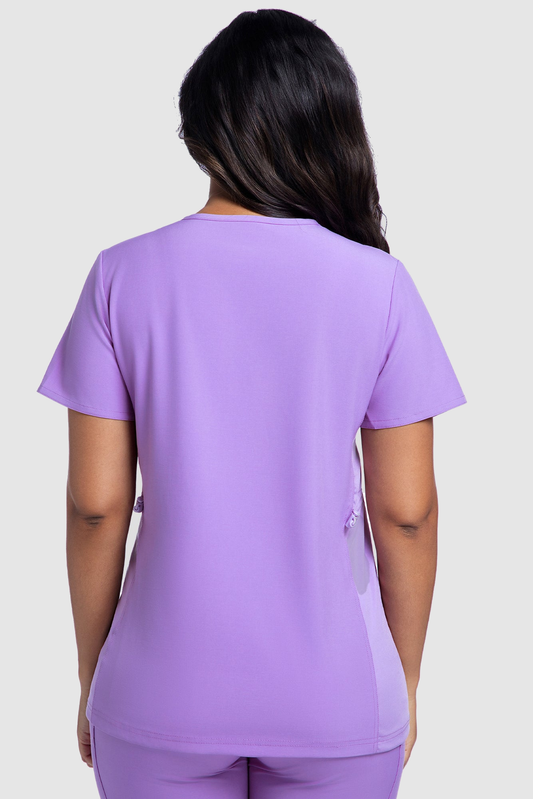 Medea Maternity Scrub Top - Light Purple - Alternate view