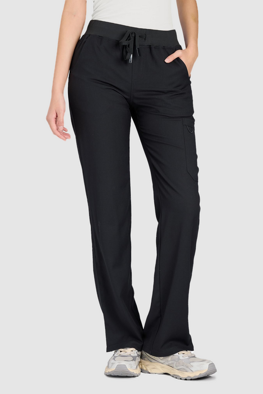 Aquila Straight-Leg Cargo Scrub Pants - Black - Alternate view