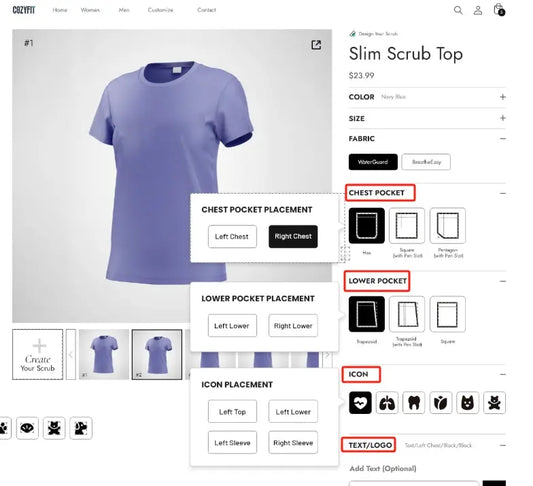 Can I customize the scrubs with my hospital's logo?
