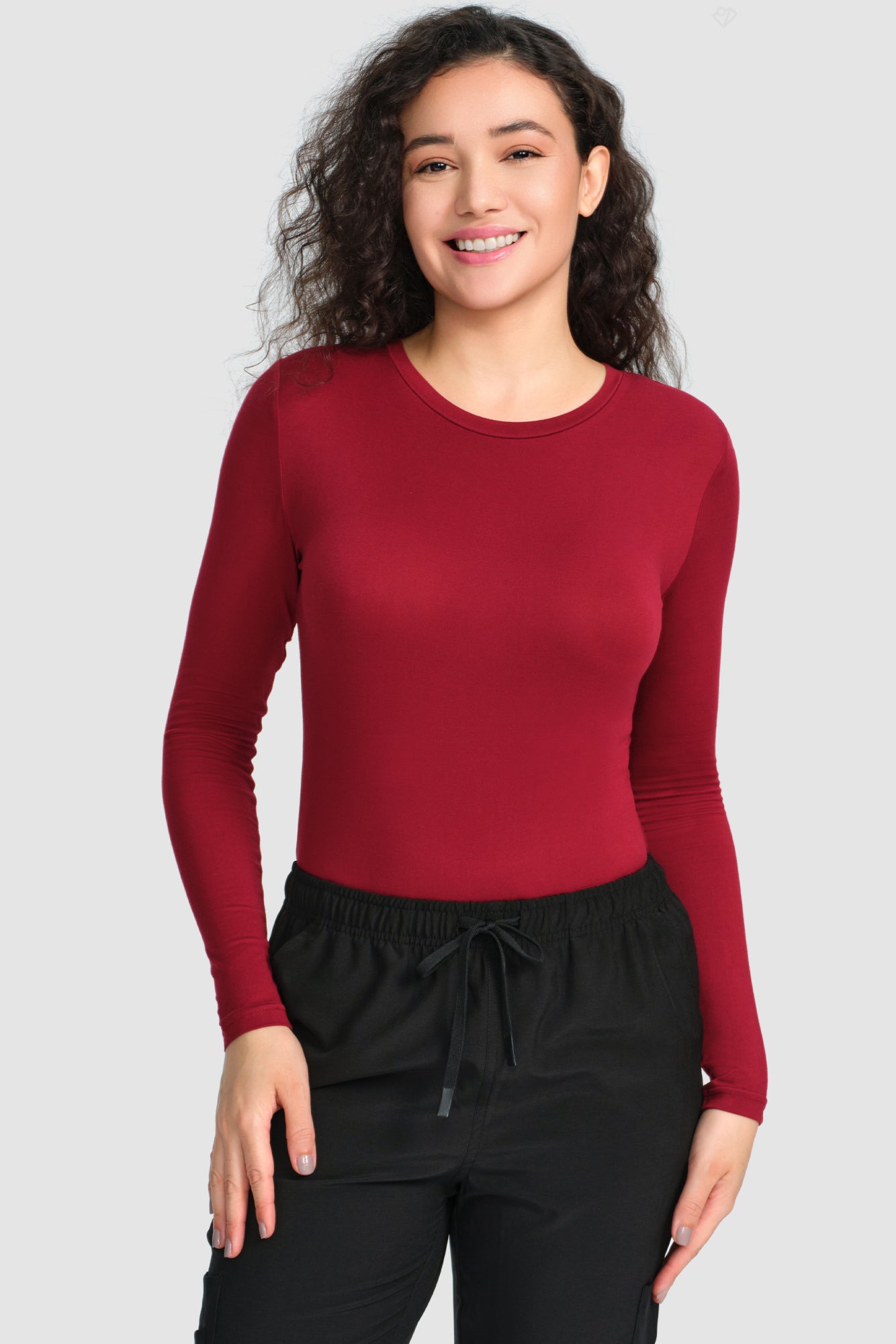 COZYFIT Scrub Undershirts Long Sleeve Women - Underscrub Comfort Tee