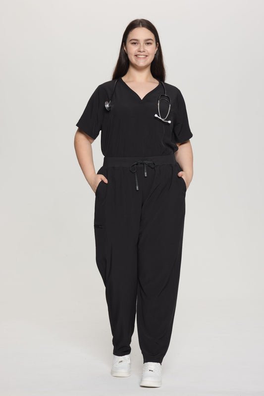 COZYFIT Medical Scrubs for Women Set Black