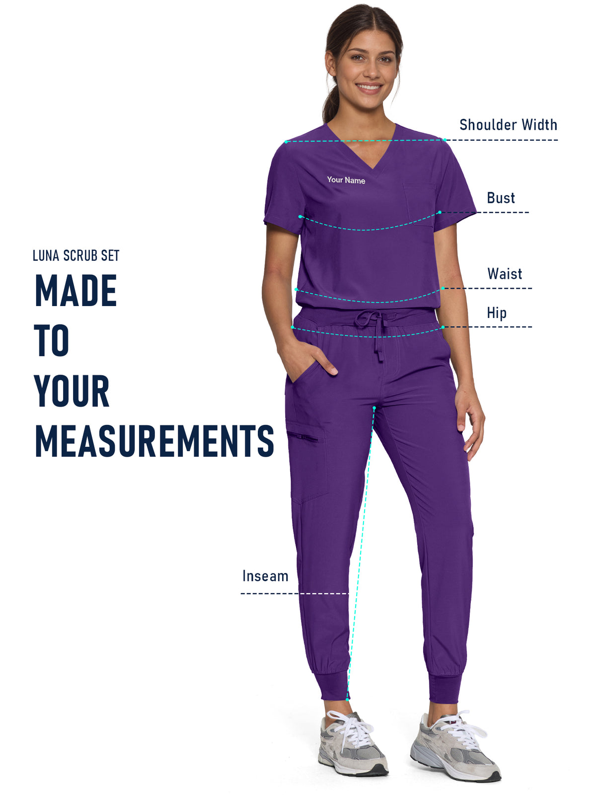 Luna Custom Scrub Set, Tailor-Made, Multi-item Package (Customized by Time)