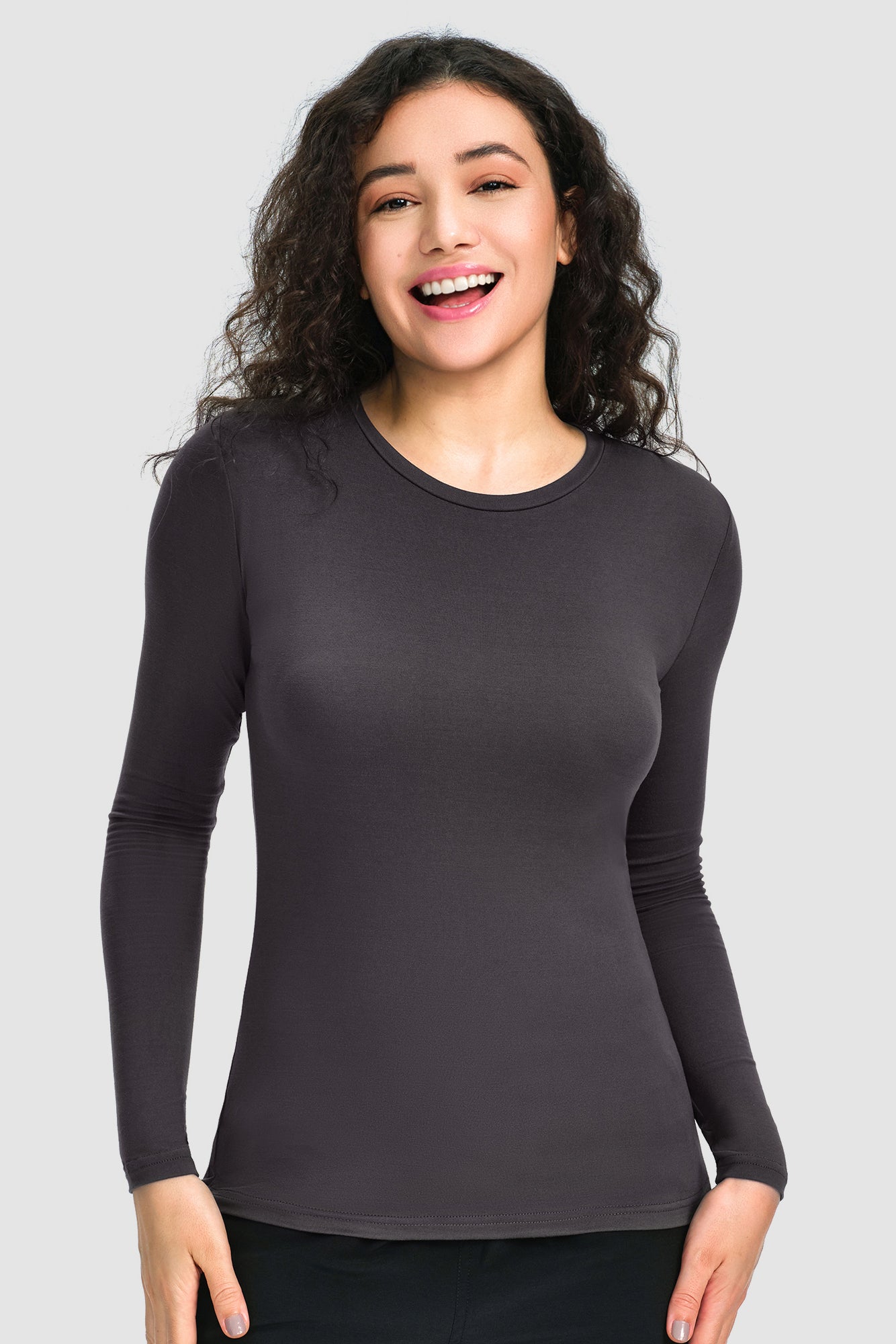 COZYFIT 3 Pack Scrub Undershirts Long Sleeve Women - Underscrub Comfort Tee