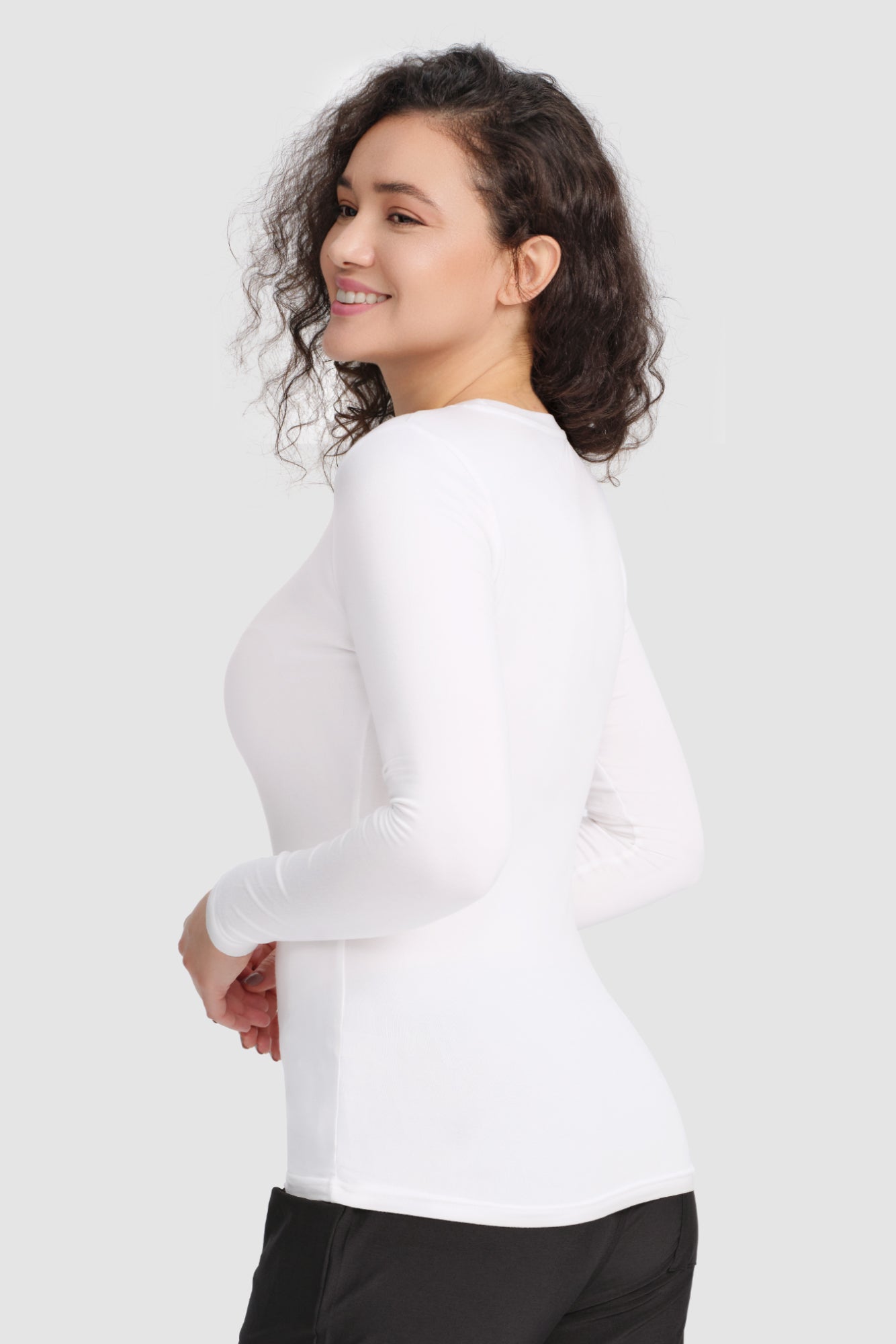 COZYFIT Scrub Undershirts Long Sleeve Women - Underscrub Comfort Tee