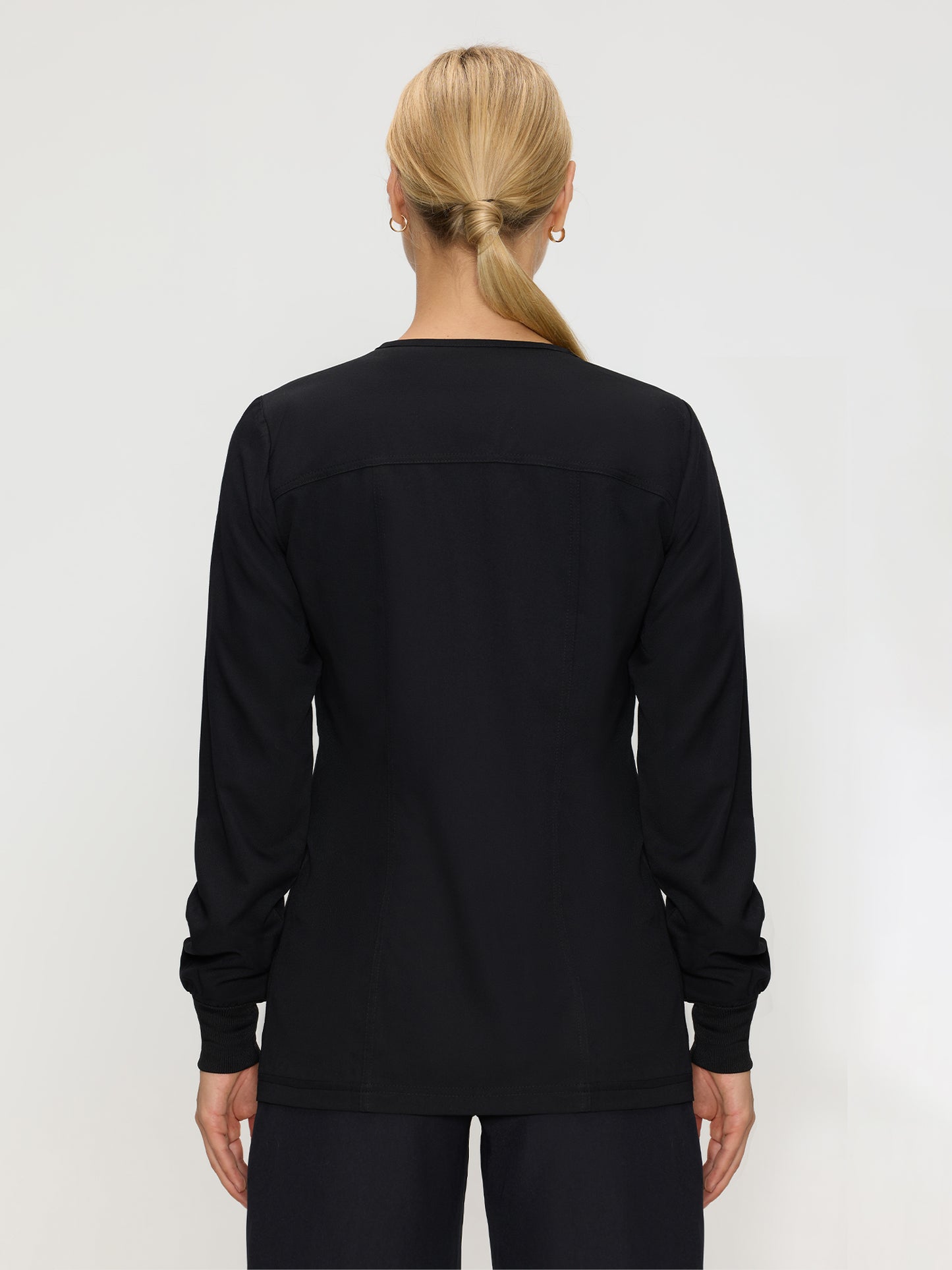 Scrub Jackets for Woman, Snap Front Nurse Jacket with 3 Pockets, Easy Care Soft Fabric