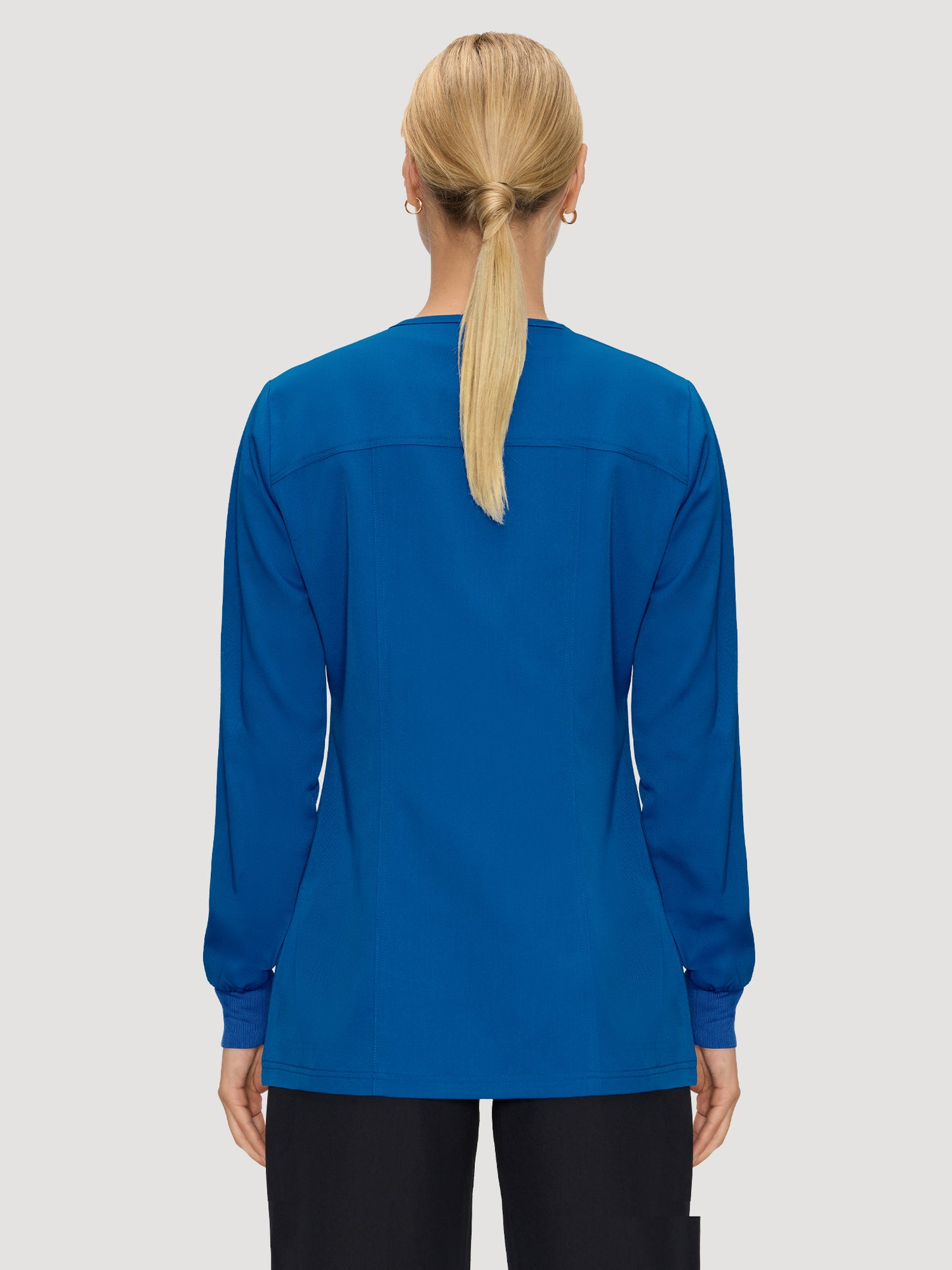 Scrub Jackets for Woman, Snap Front Nurse Jacket with 3 Pockets, Easy Care Soft Fabric